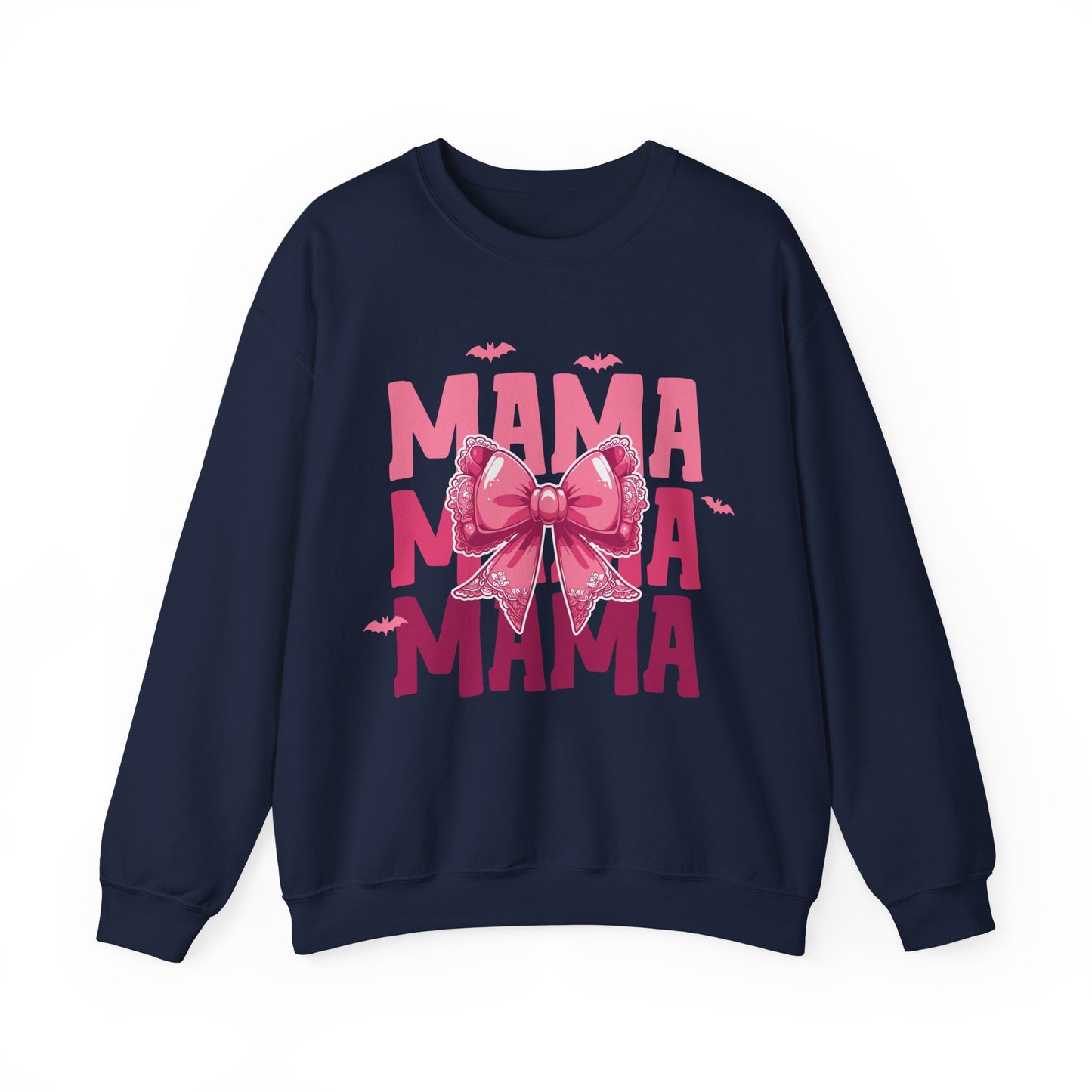 Halloween Mama With Bow Crewneck Sweatshirt