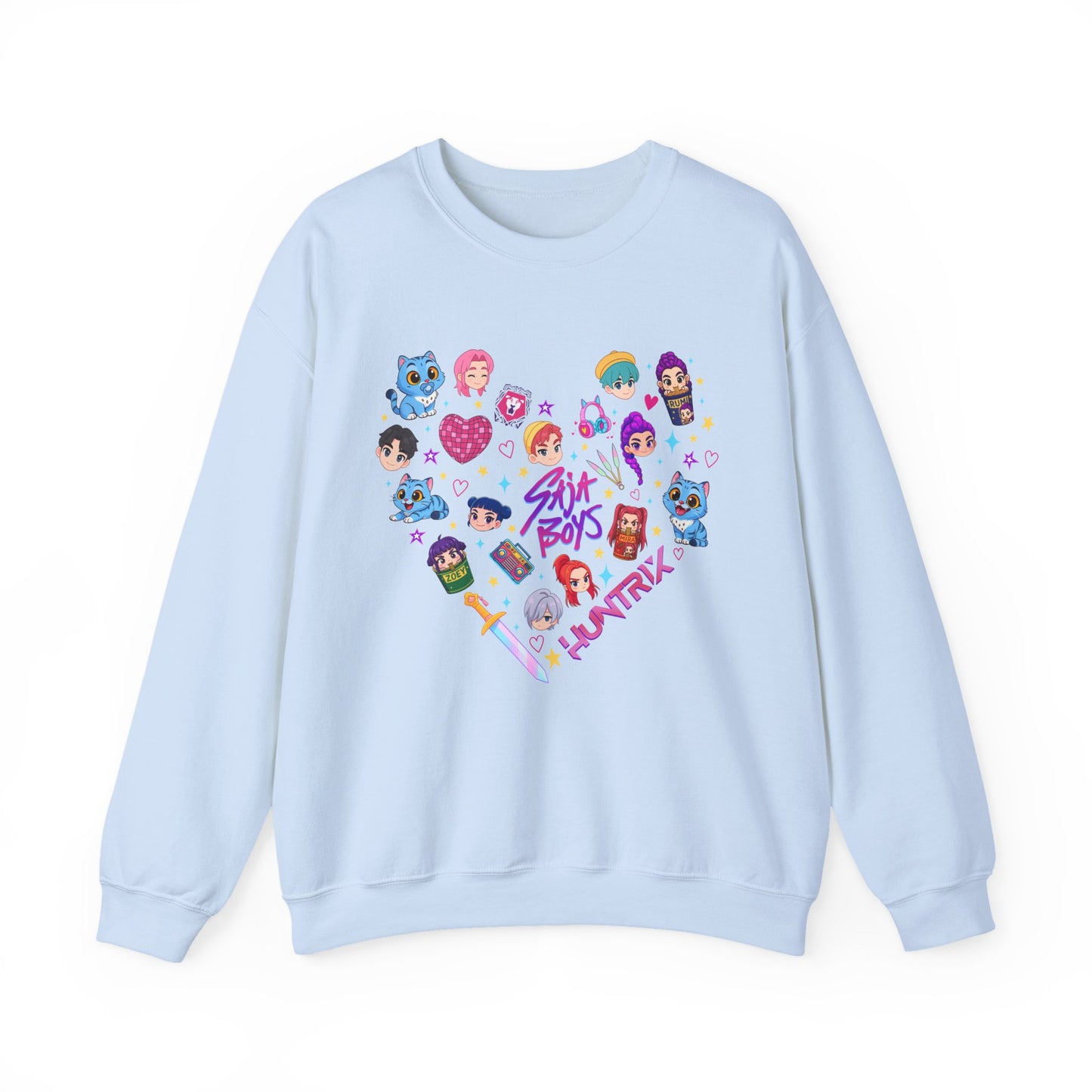 Kpop Character Heart Crewneck Sweatshirt
