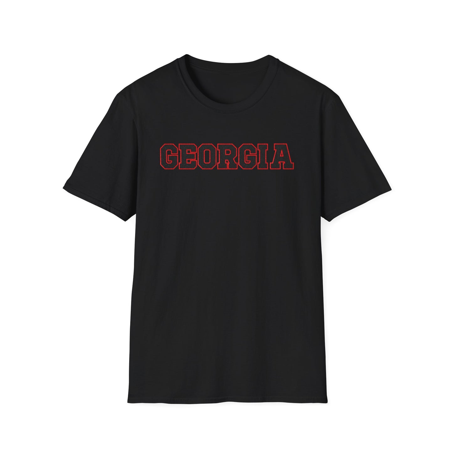 Glittery Black Georgia Softstyle T-Shirt