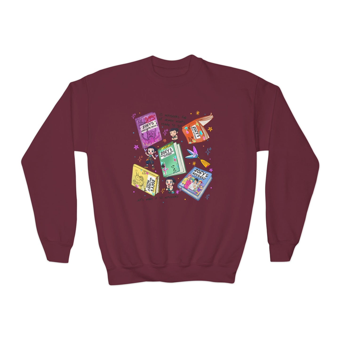 K-Pop Zoe's Books Youth Crewneck Sweatshirt