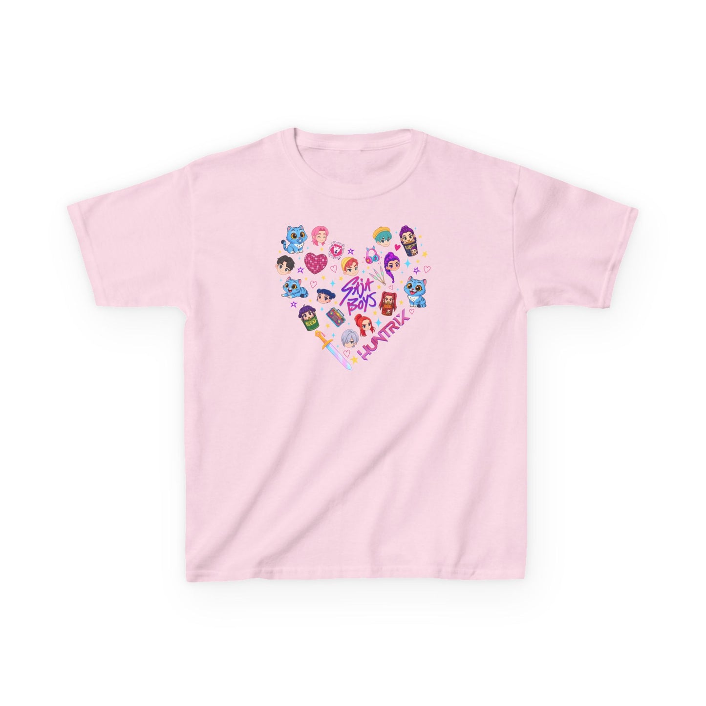 Kids Kpop Character heart Tee