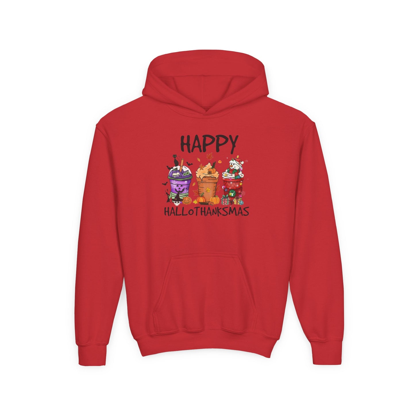 Happy Hallothanksmas Drinks Youth Hoodie