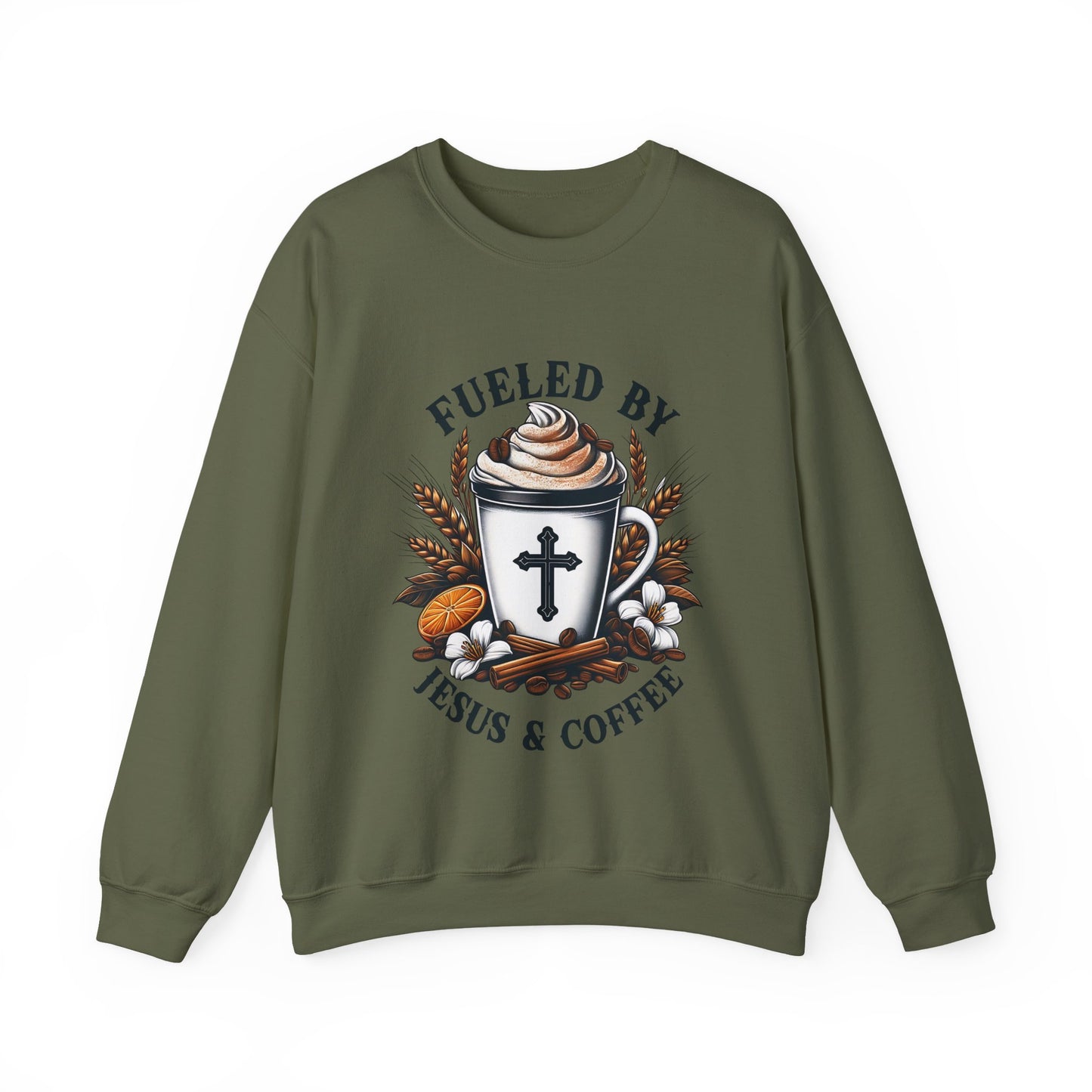 Fueled by Jesus & Coffee Crewneck Sweatshirt