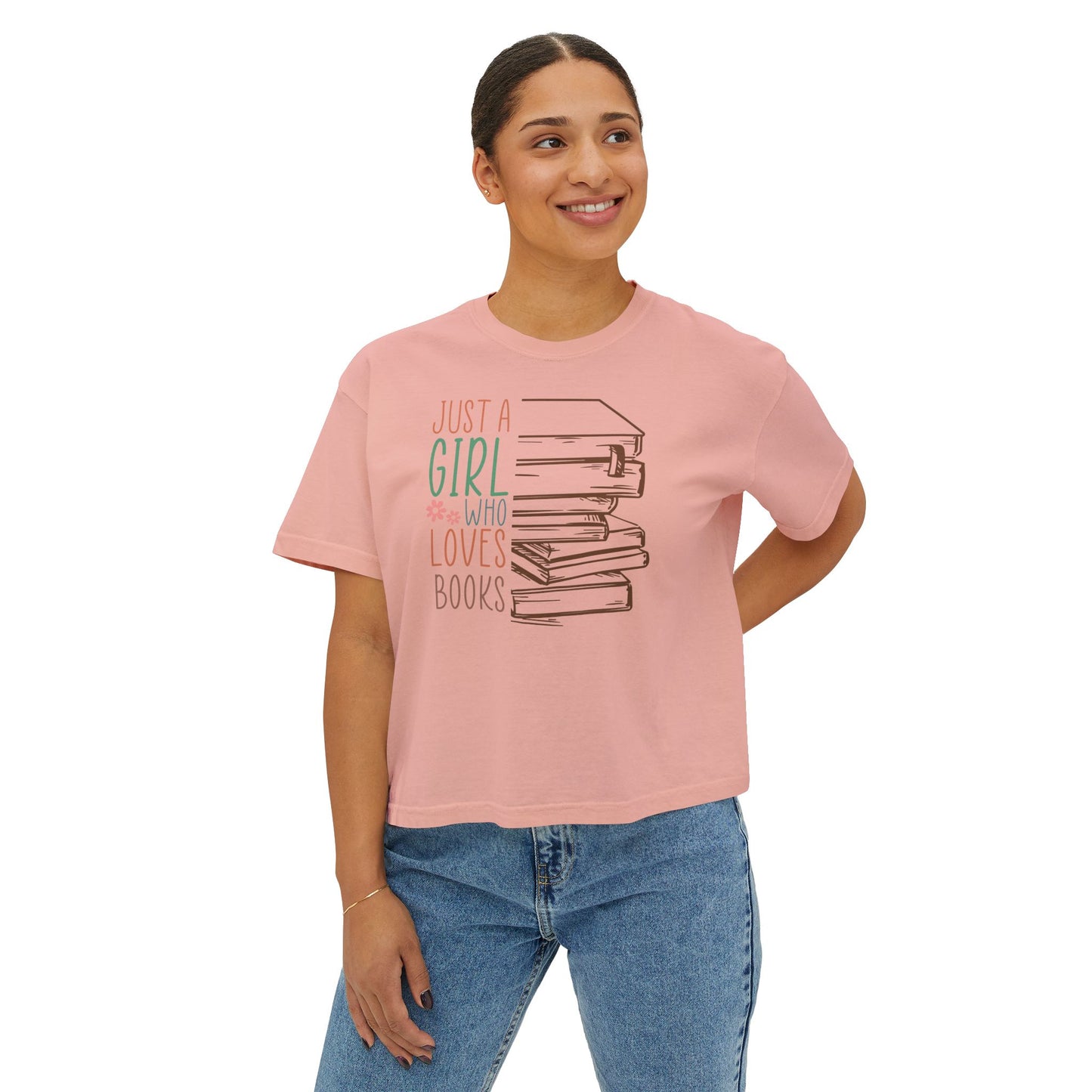 Just a Girl Who Loves Books Women's Boxy Tee