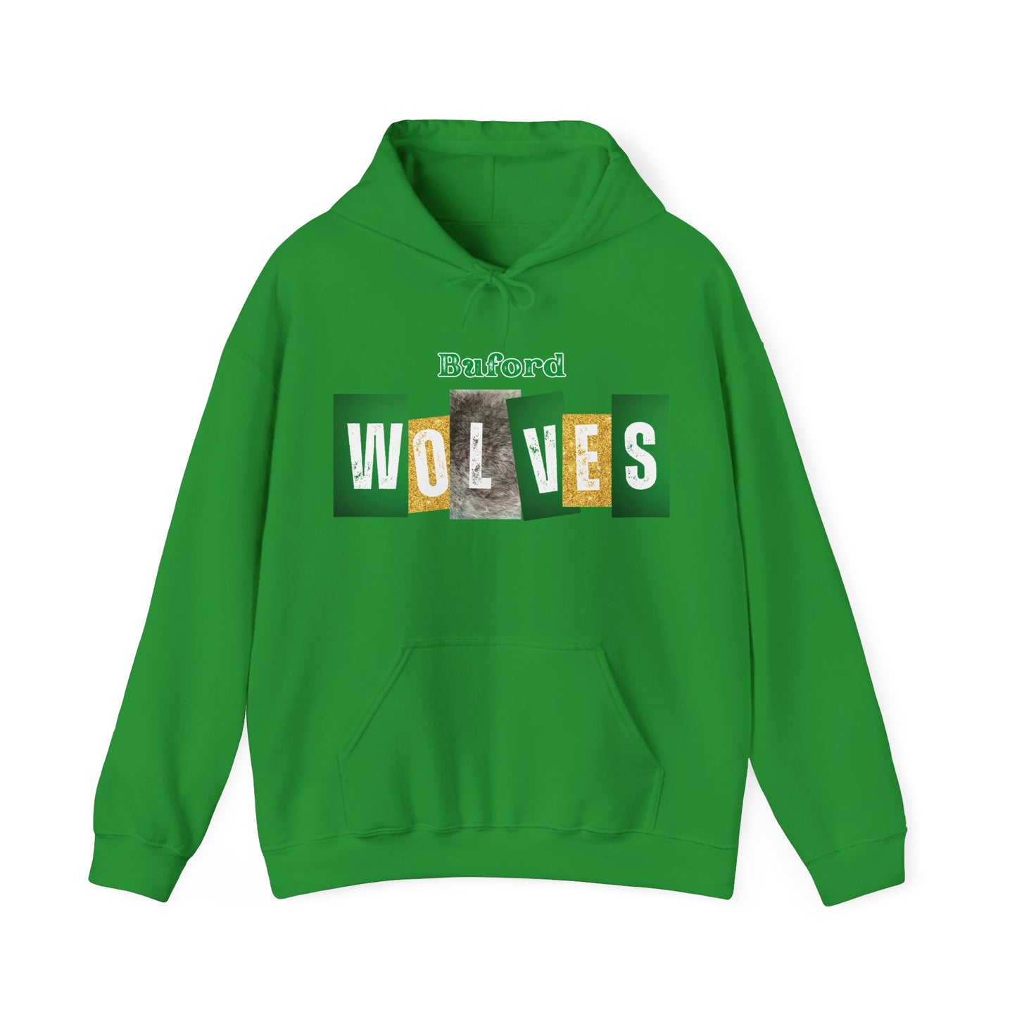 Buford Wolves Block Letters Hoodie