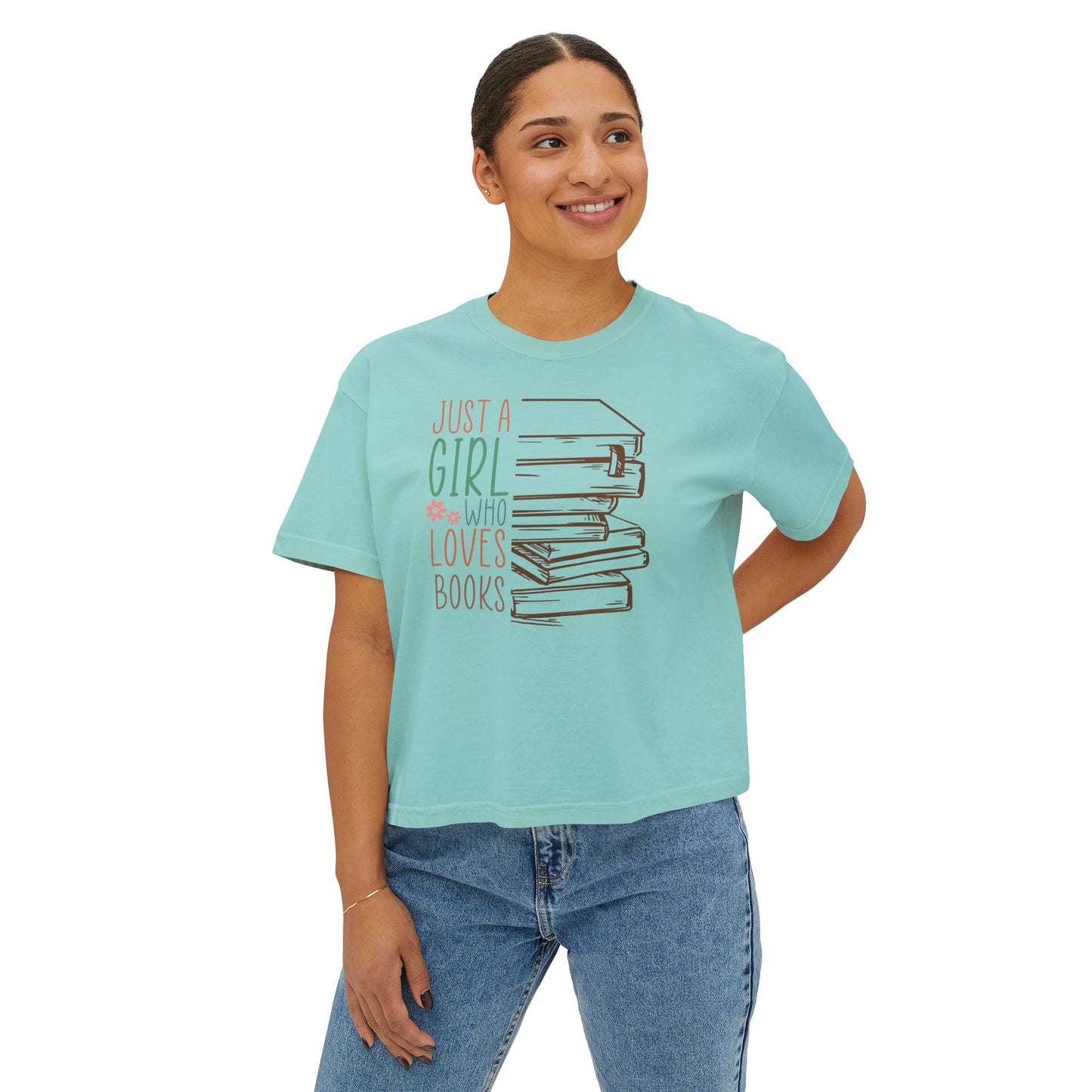 Just a Girl Who Loves Books Women's Boxy Tee
