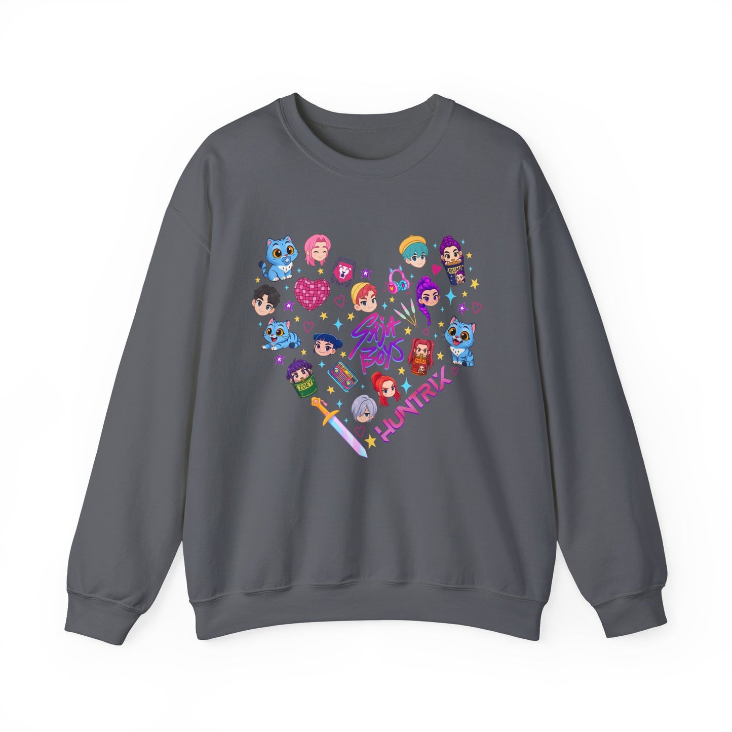 Kpop Character Heart Crewneck Sweatshirt