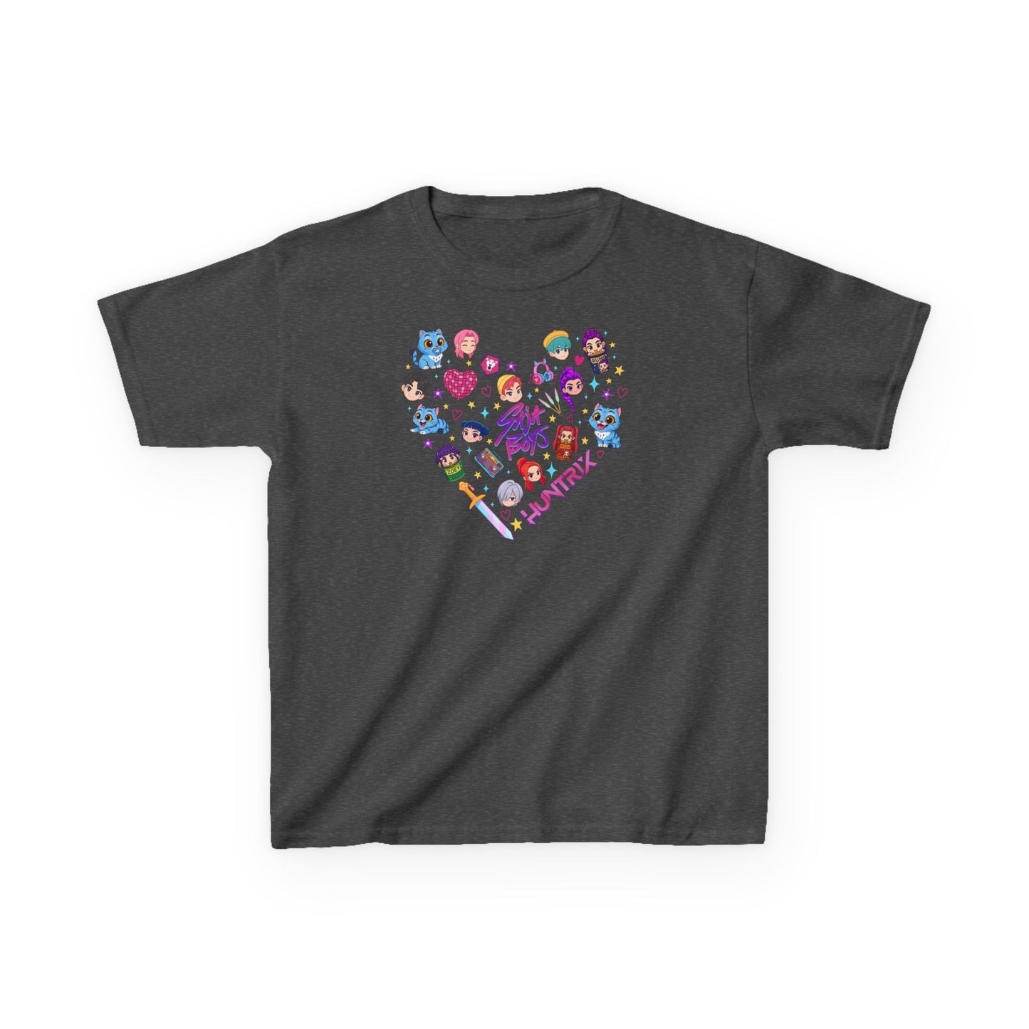 Kids Kpop Character heart Tee