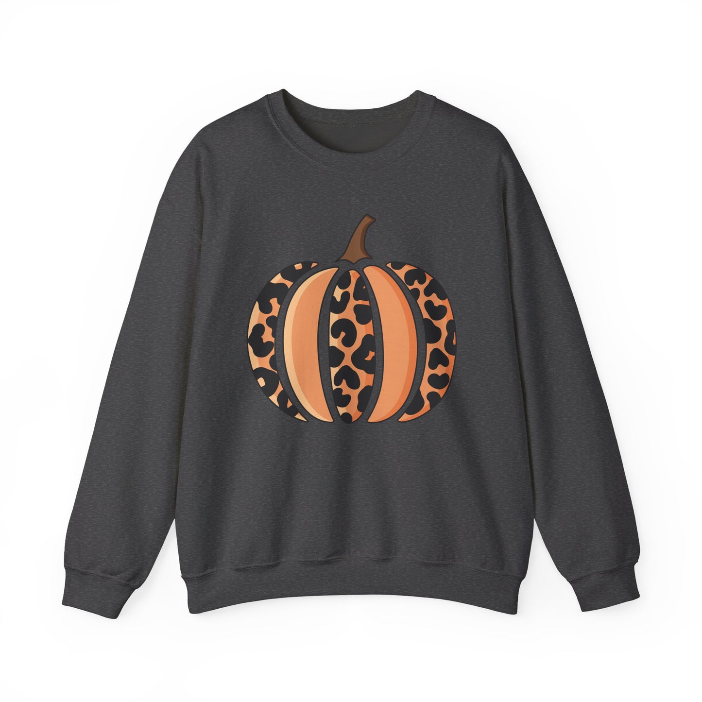 Leopard Print Pumpkin Crewneck Sweatshirt