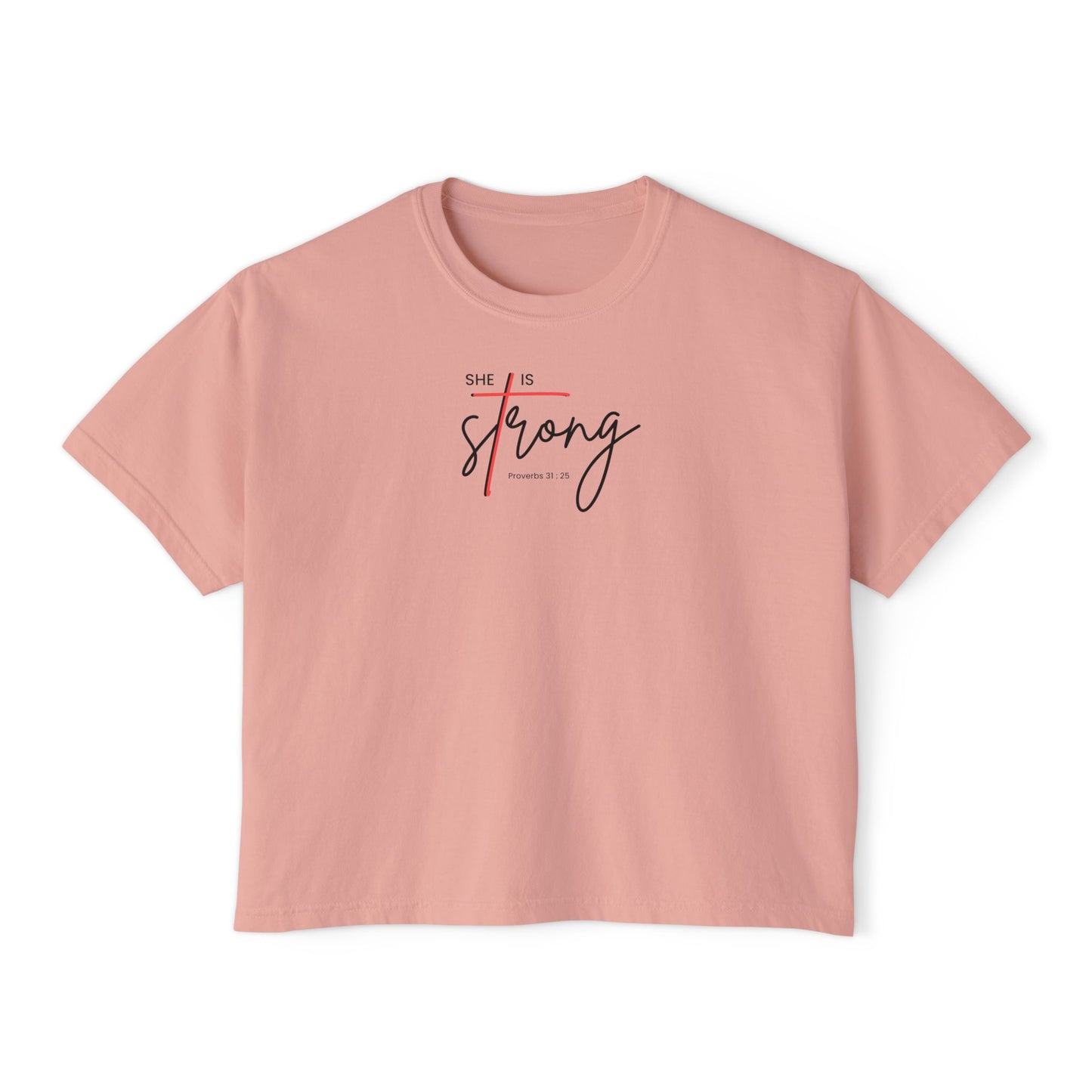Women's Boxy Tee - She is Strong
