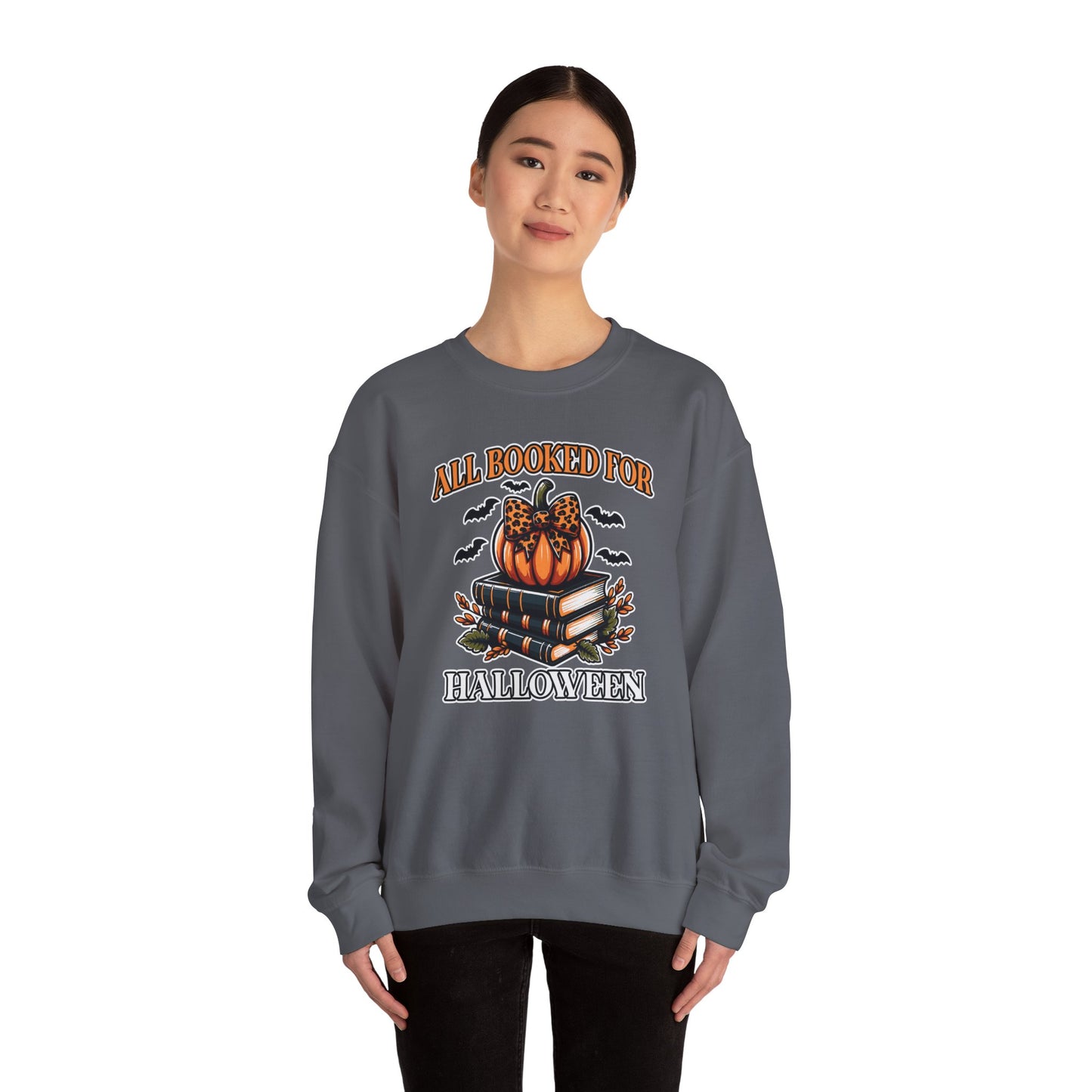 All Booked For Halloween Crewneck Sweatshirt