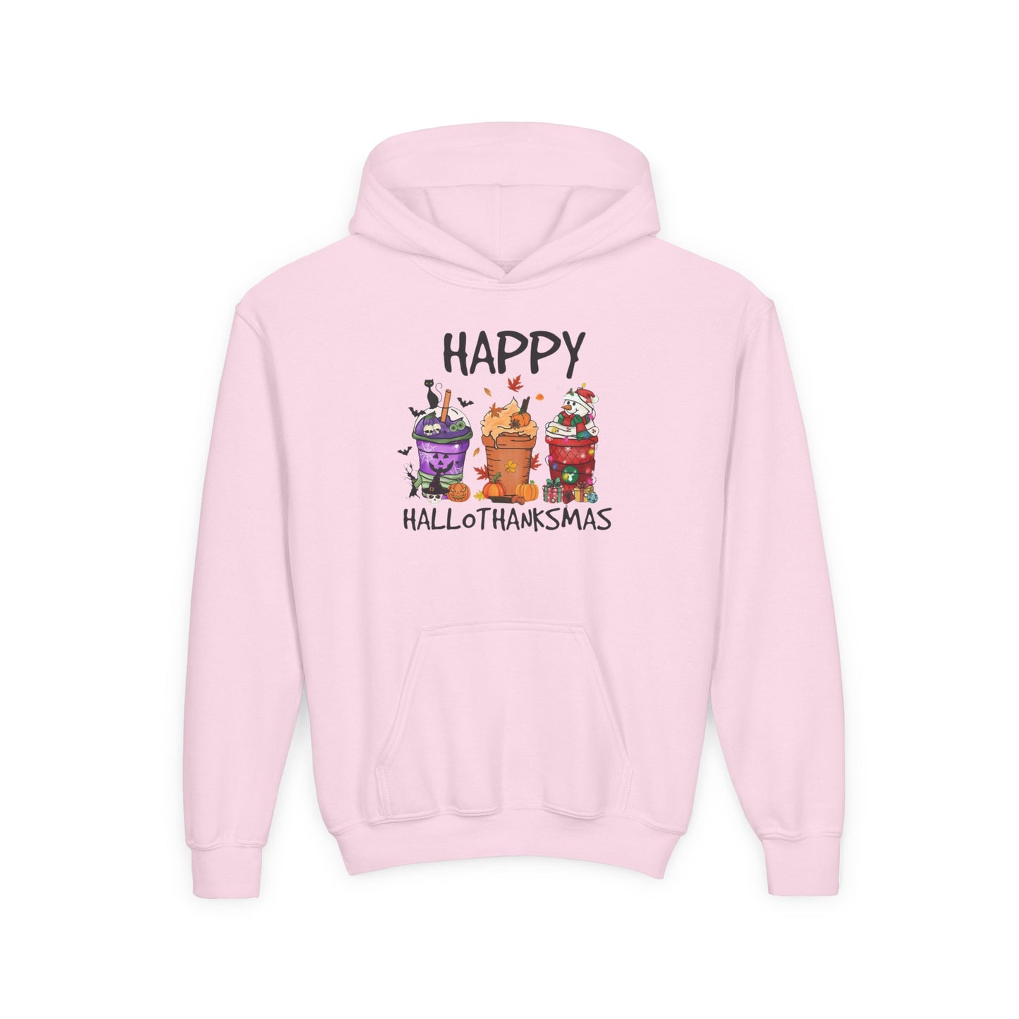 Happy Hallothanksmas Drinks Youth Hoodie