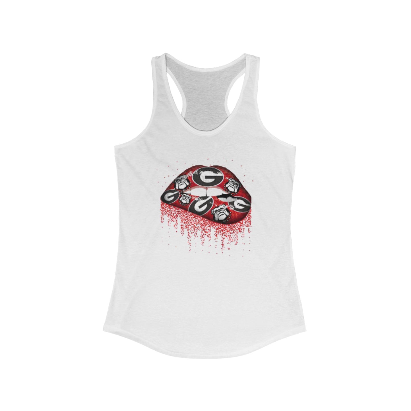 Georgia Bulldogs Glitter Kiss Racerback Tank Top