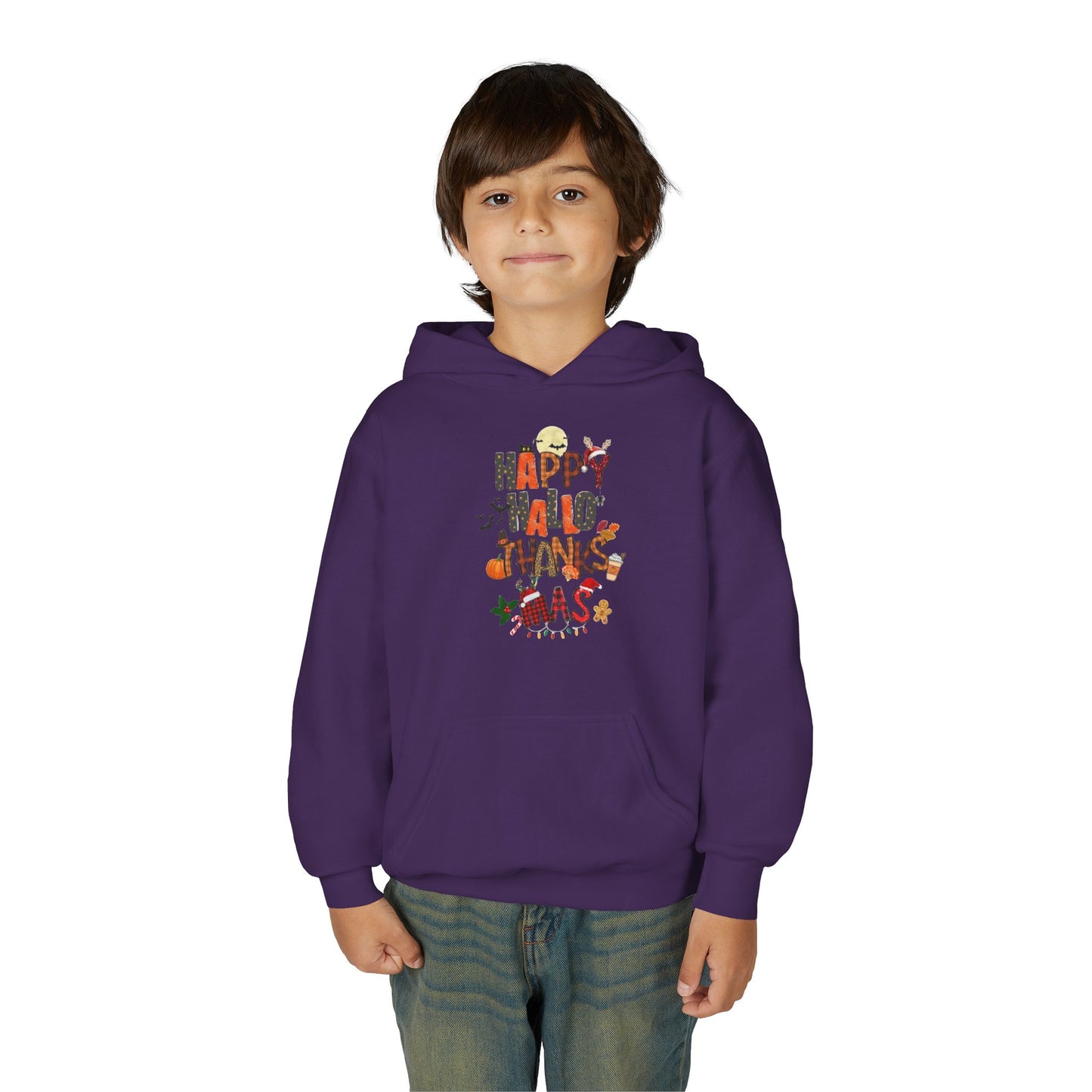 Happy Hallothanksmas Youth Hoodie