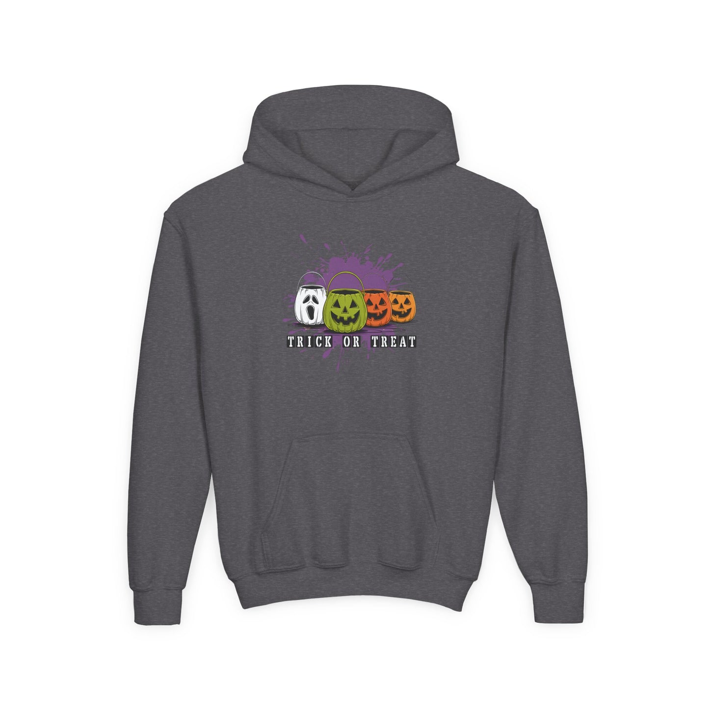 Halloween Pumpkin Trick or Treat Youth Hoodie