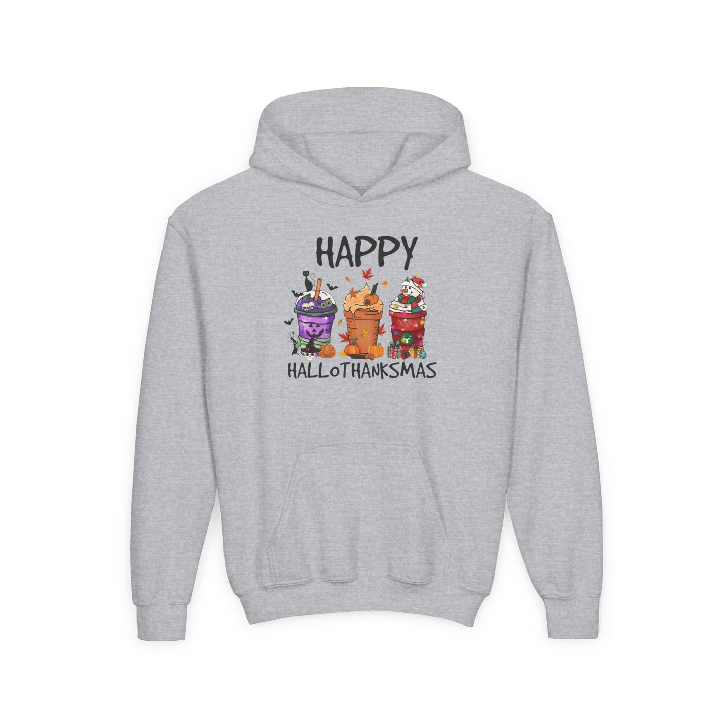 Happy Hallothanksmas Drinks Youth Hoodie