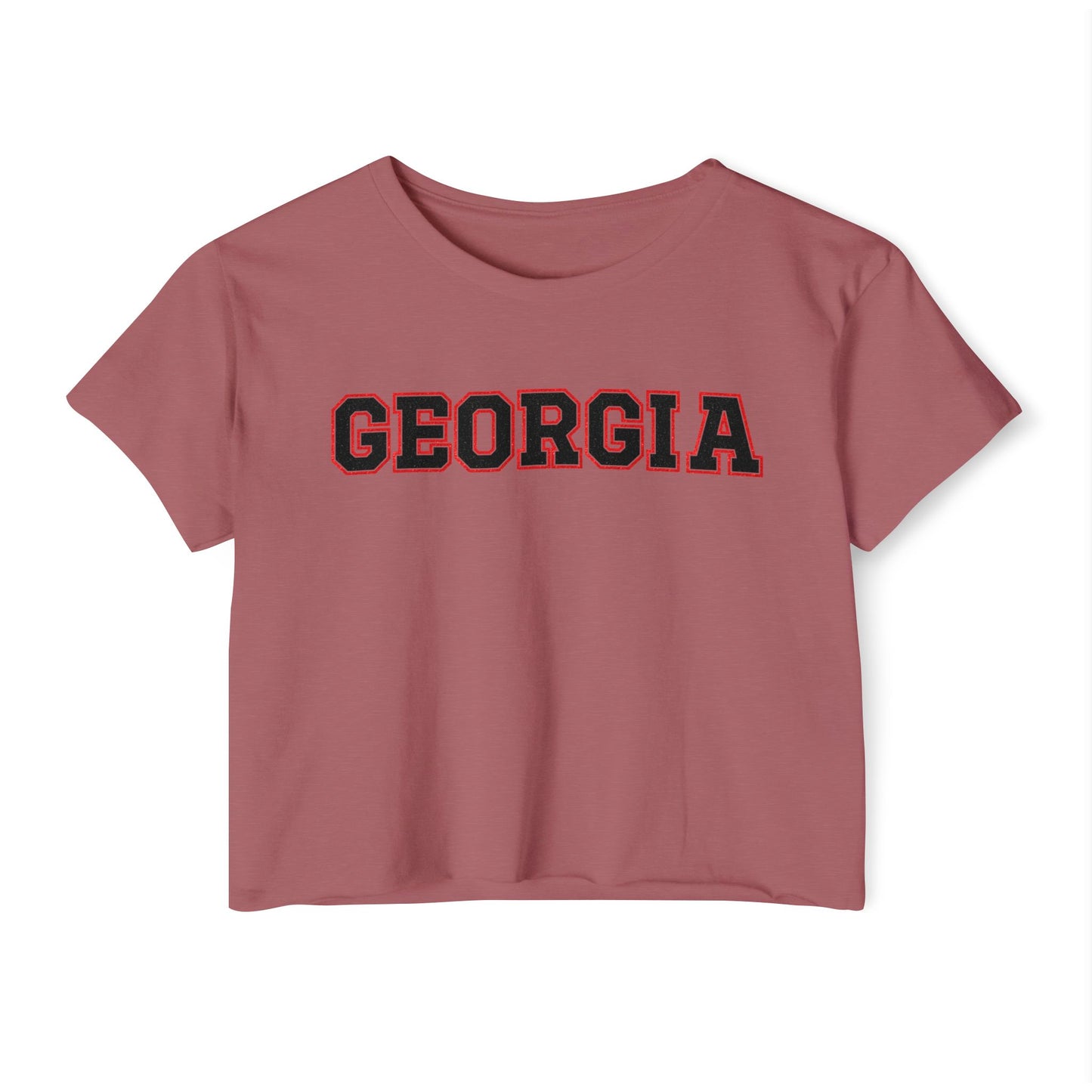Glittery Black Georgia Crop Top