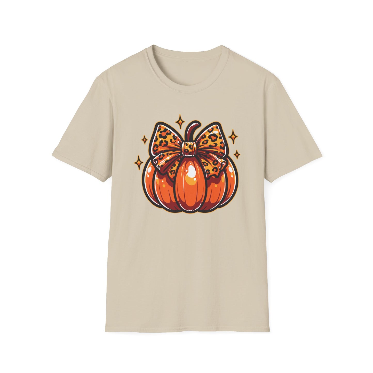 Leopard Pumpkin Bow T-Shirt