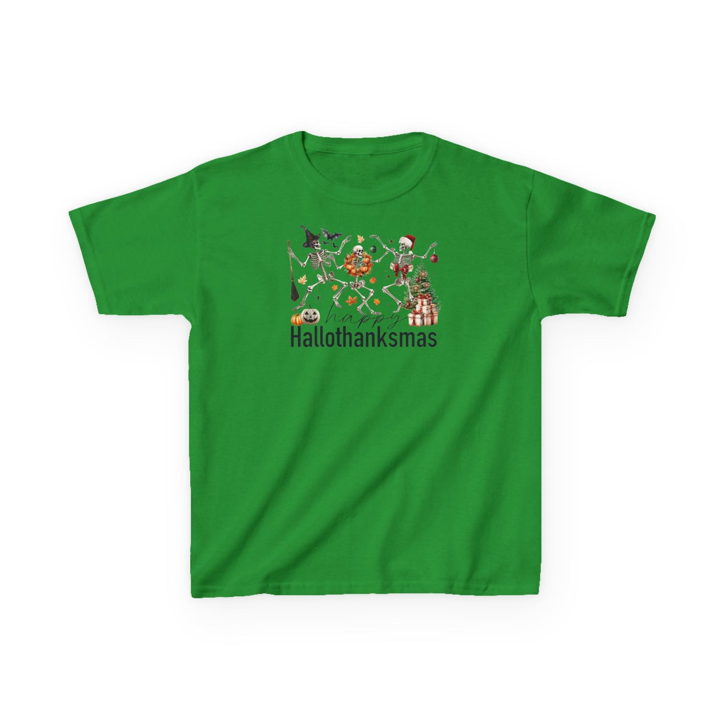 Happy Hallothanksmas Skeleton Kids Tee