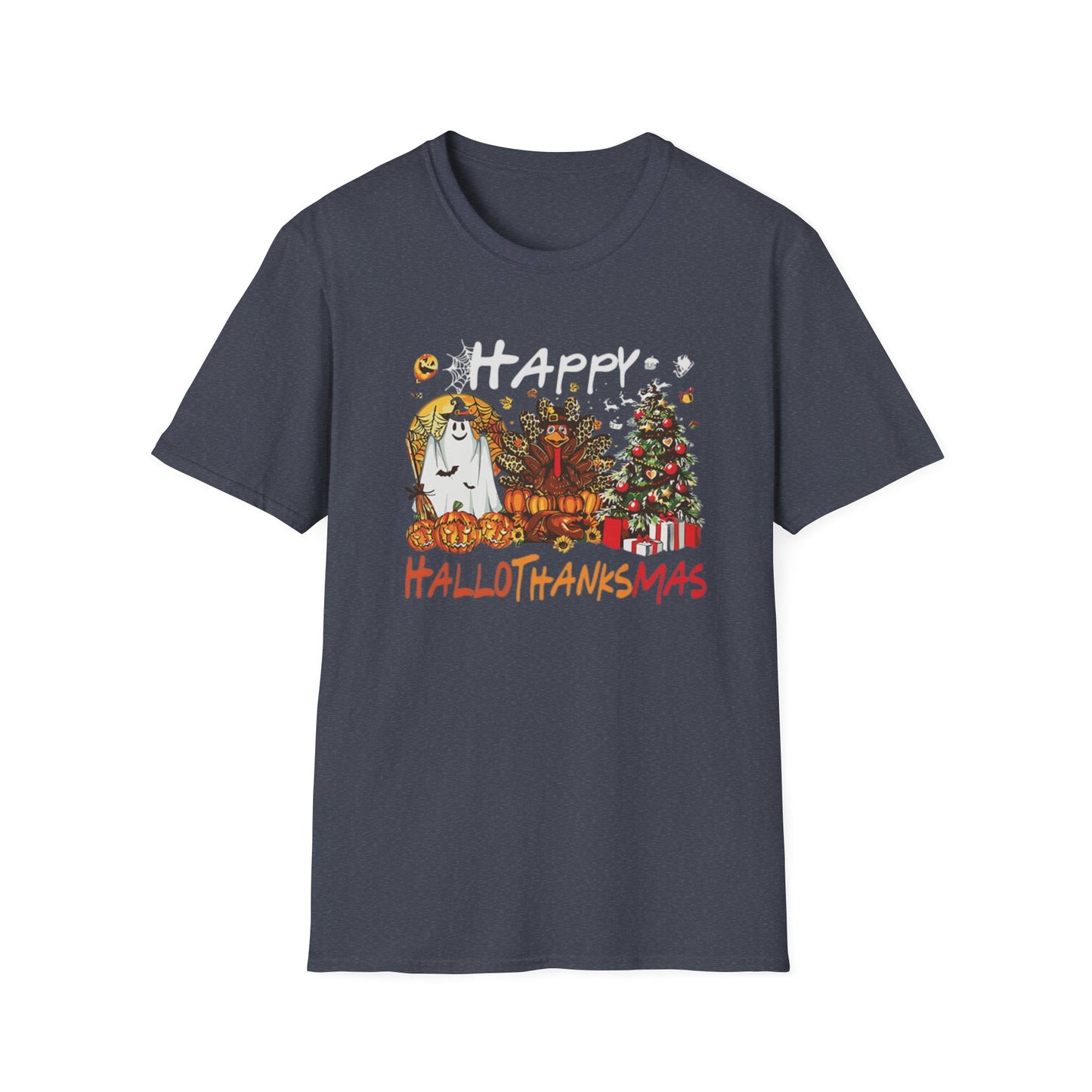 Happy Hallothanksmas Characters Unisex Softstyle T-Shirt