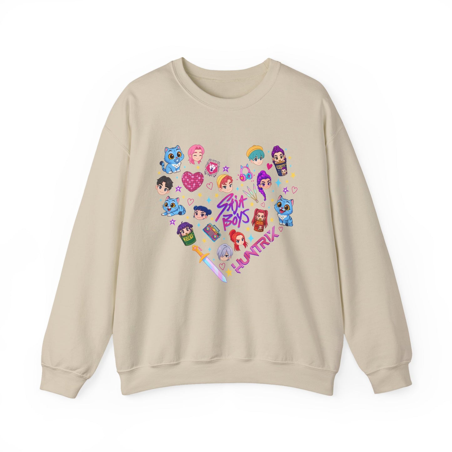 Kpop Character Heart Crewneck Sweatshirt