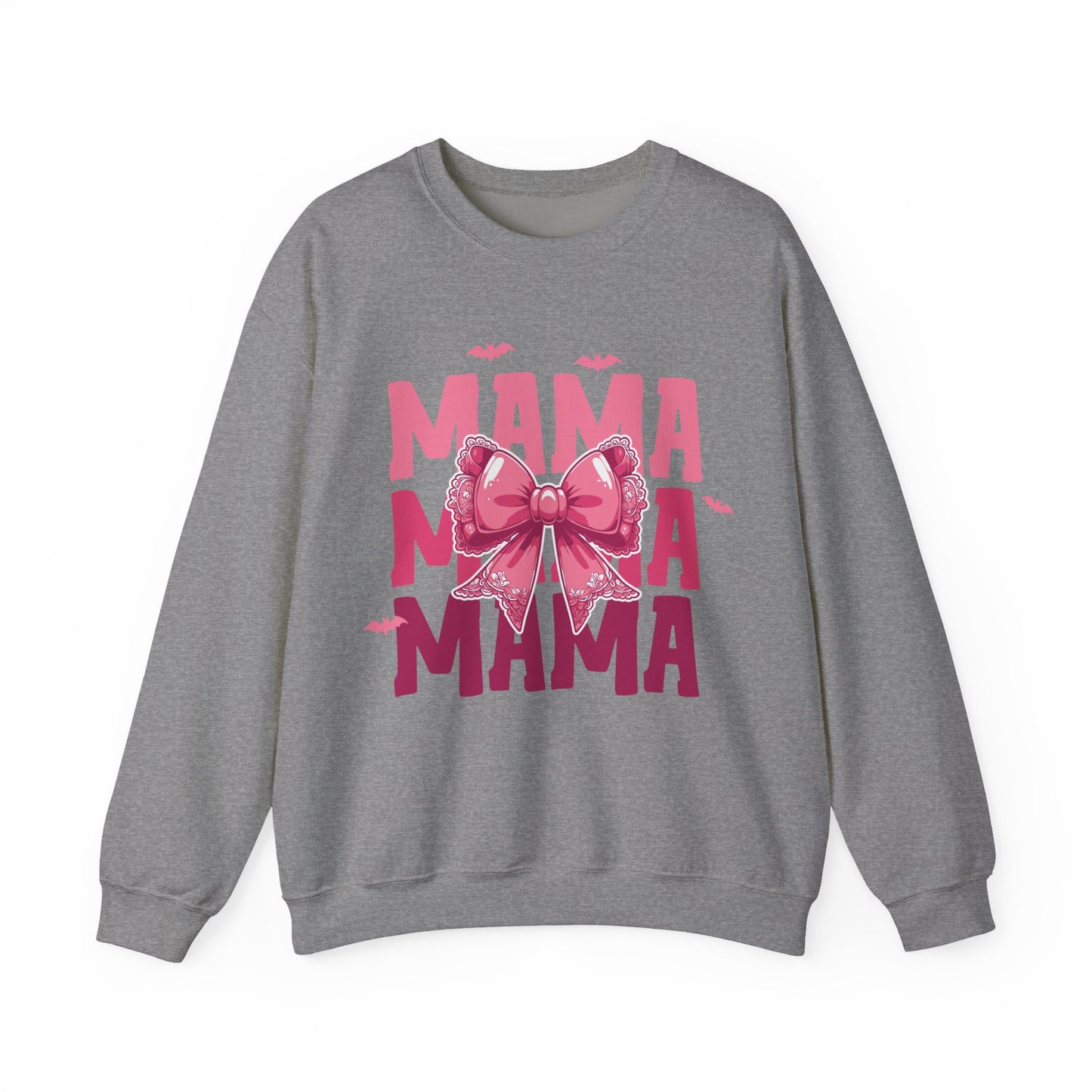 Halloween Mama With Bow Crewneck Sweatshirt