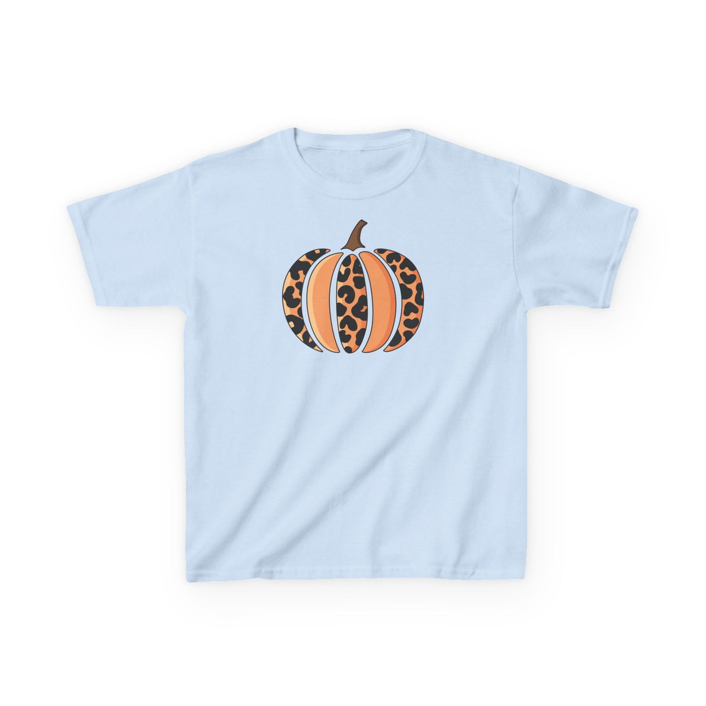 Leopard Print Pumpkin Kids Tee