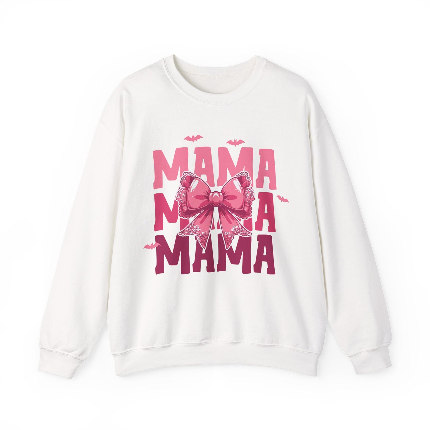 Halloween Mama With Bow Crewneck Sweatshirt