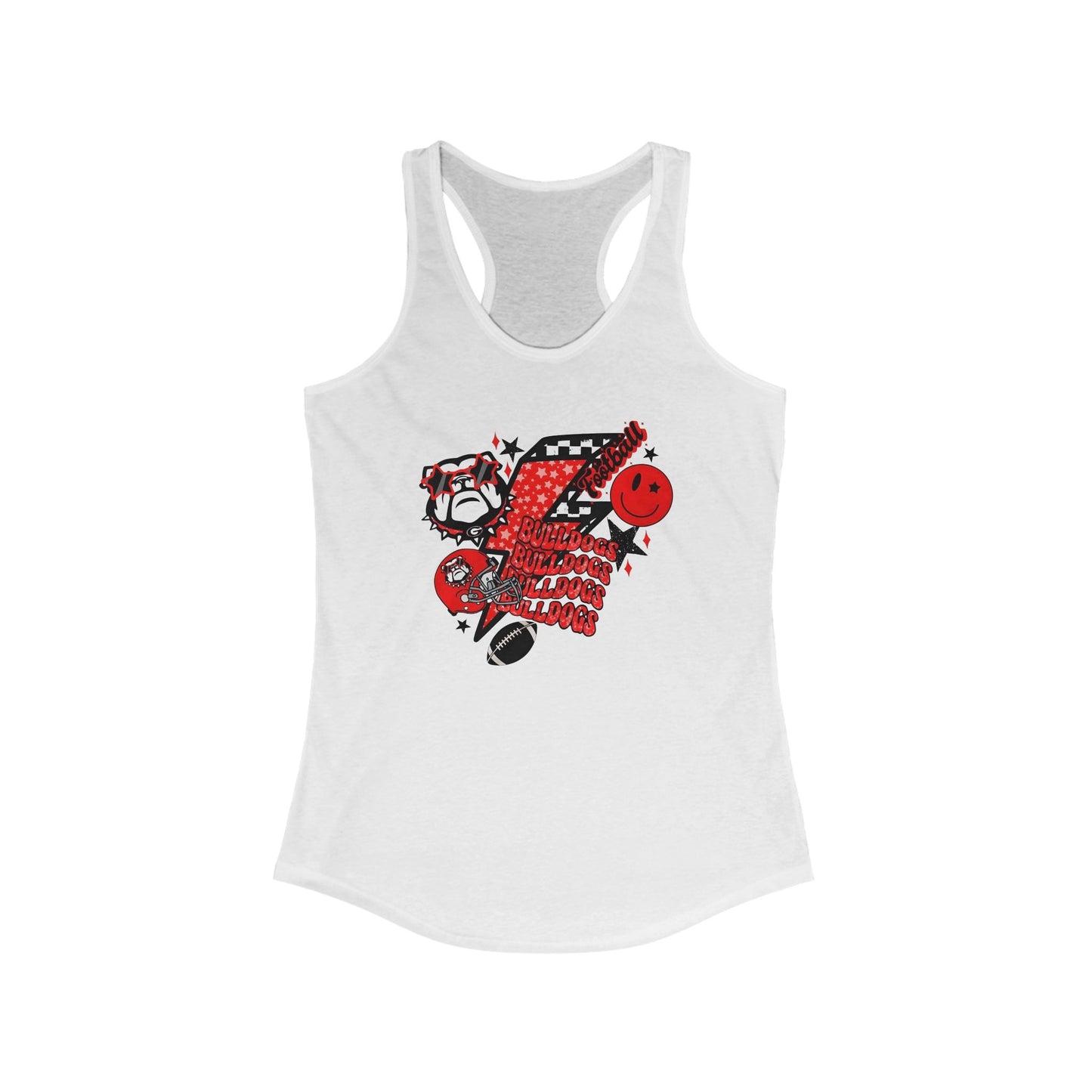 Fun Bulldog graphic Racerback Tank Top