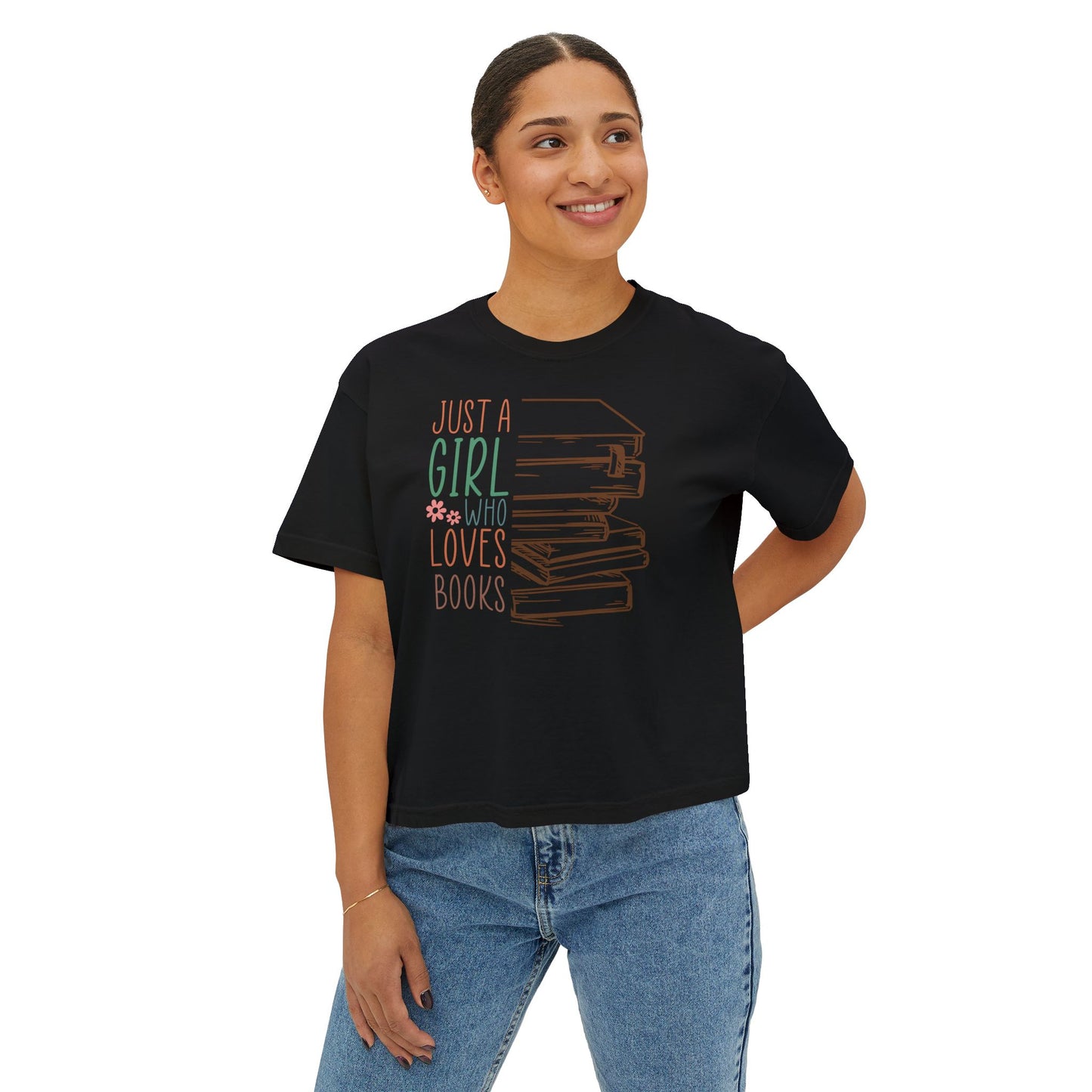 Just a Girl Who Loves Books Women's Boxy Tee