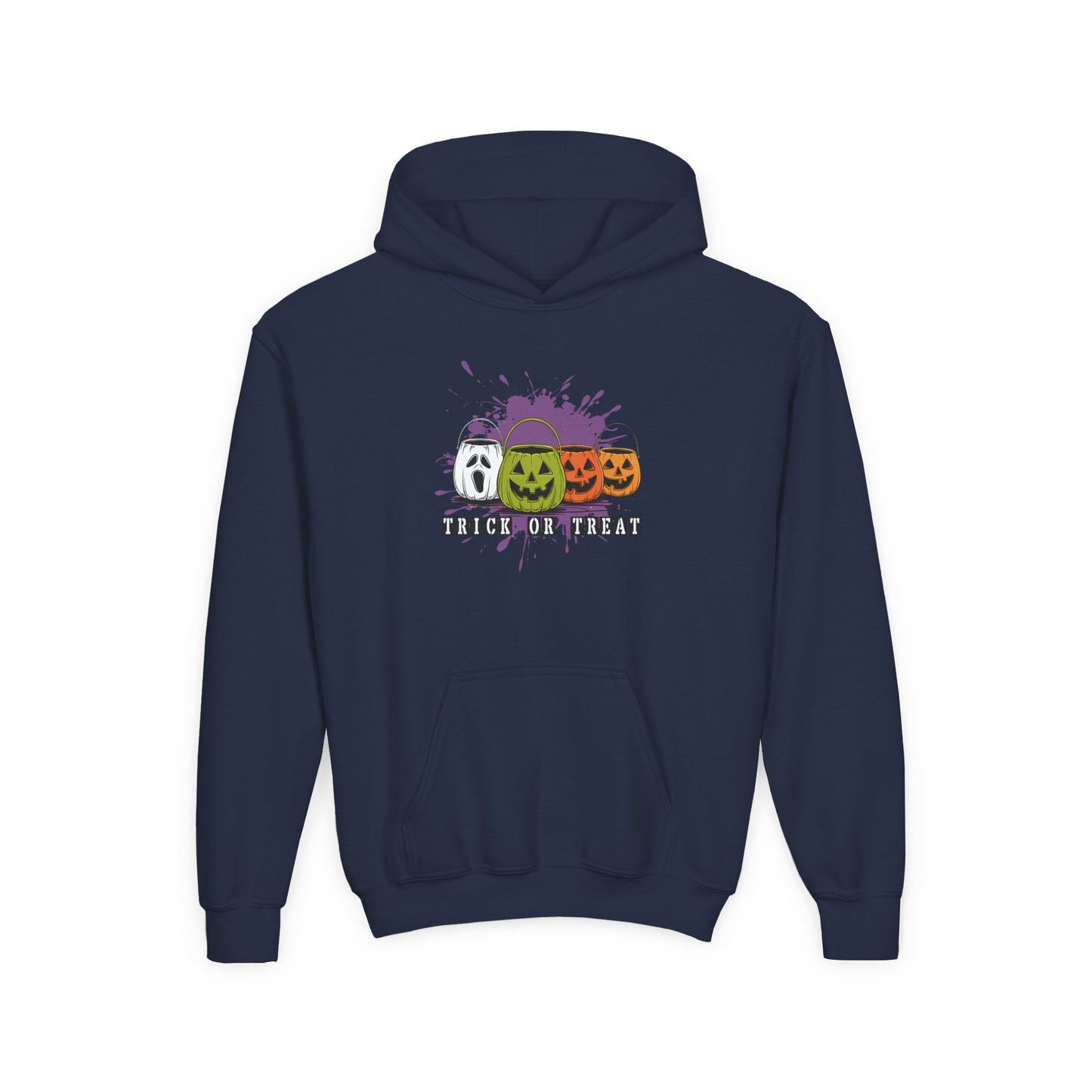Halloween Pumpkin Trick or Treat Youth Hoodie