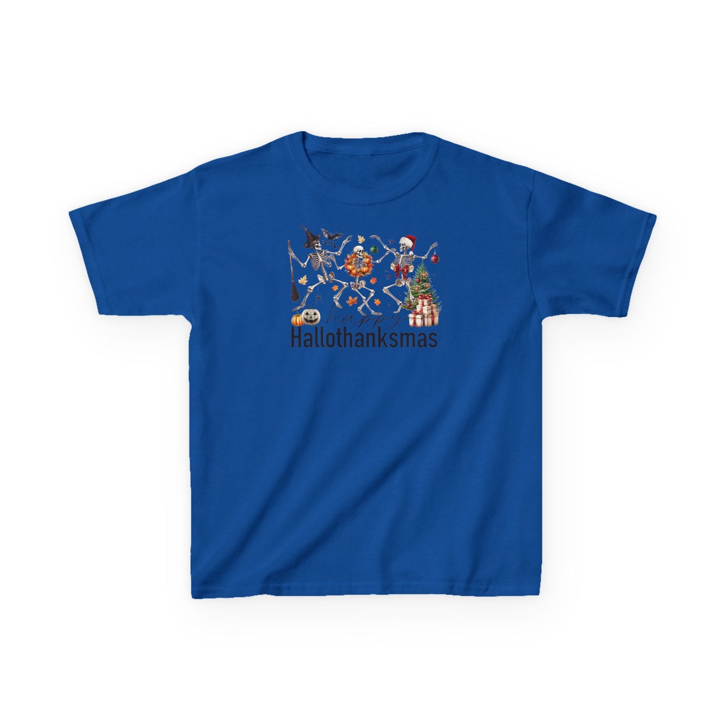Happy Hallothanksmas Skeleton Kids Tee