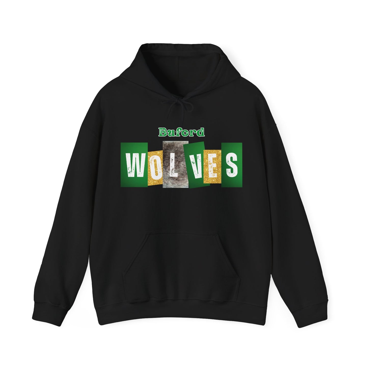 Buford Wolves Block Letters Hoodie