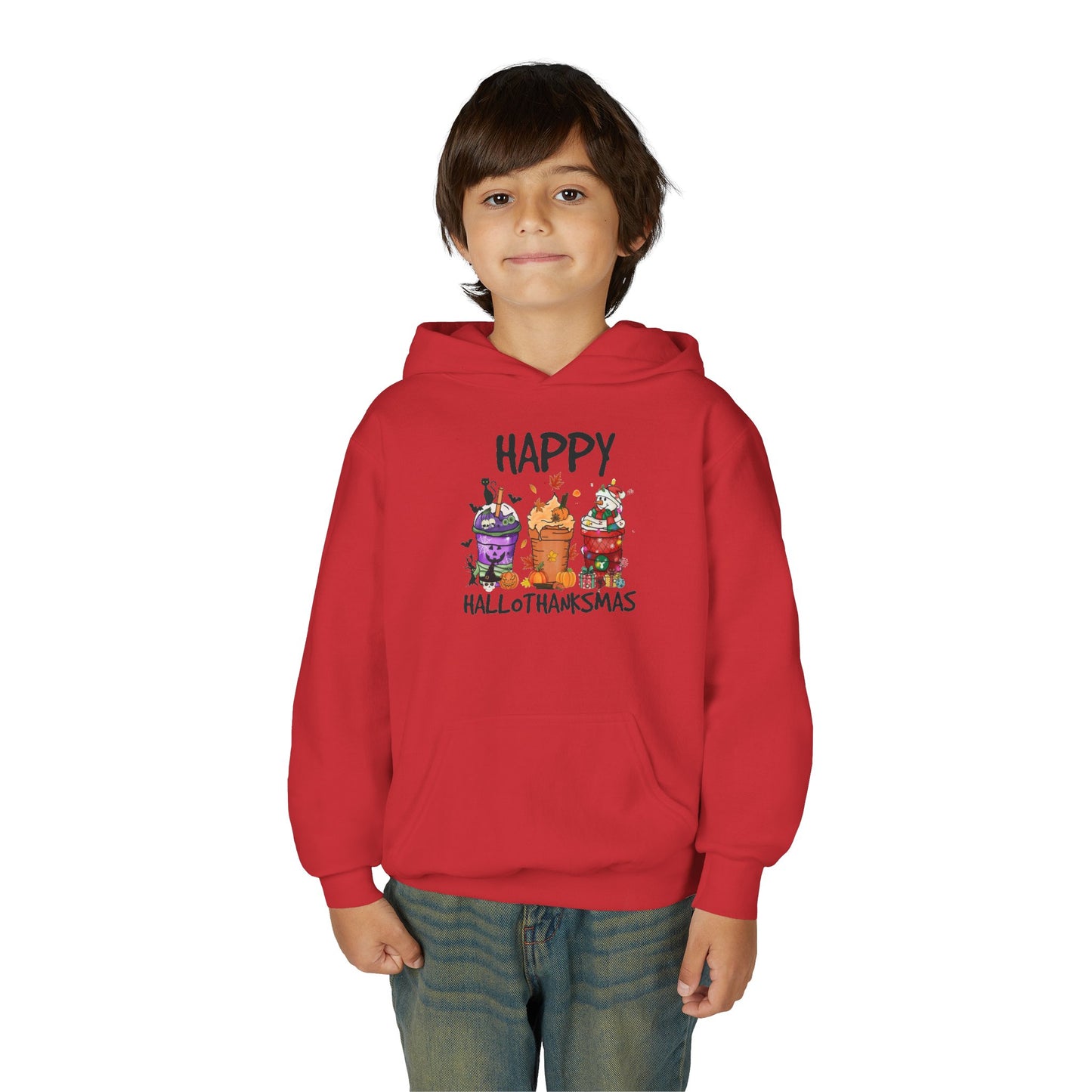 Happy Hallothanksmas Drinks Youth Hoodie