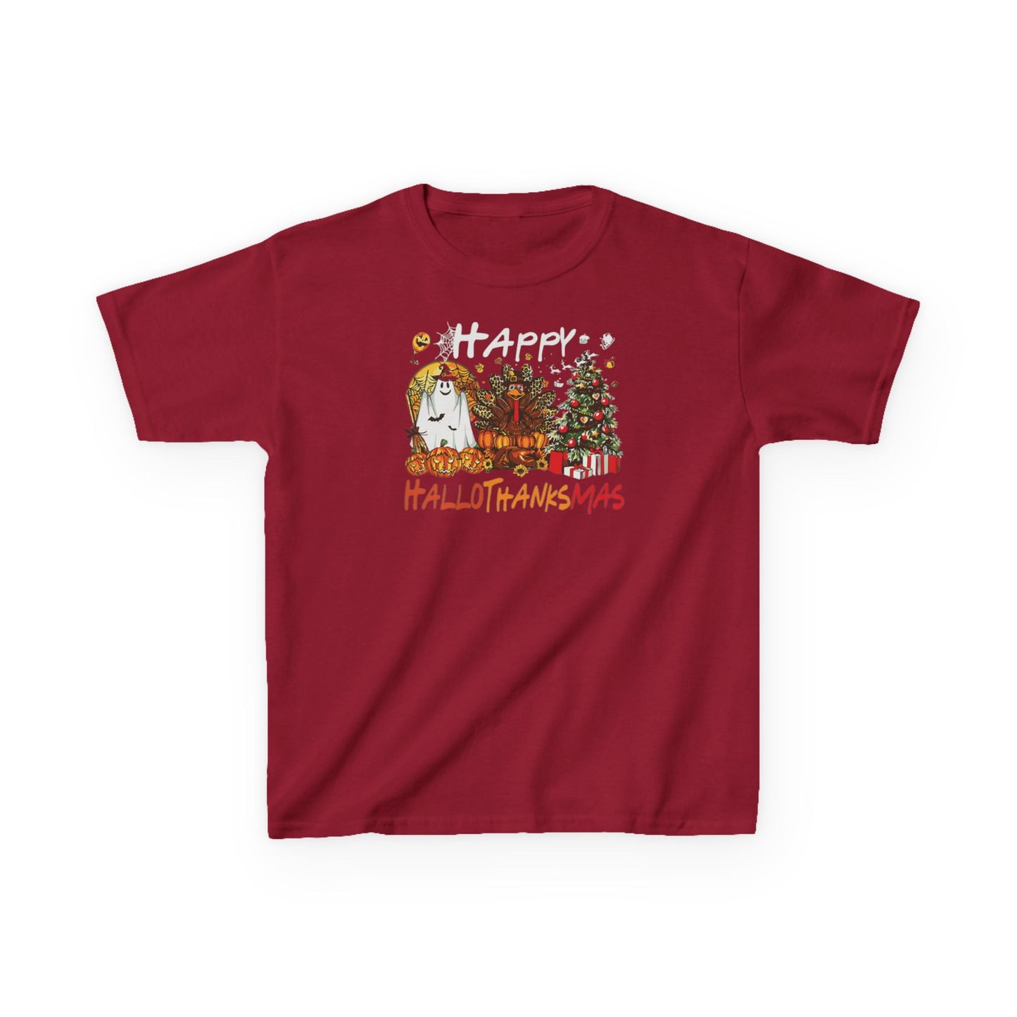 Happy Hallothanksmas Characters Kids Tee