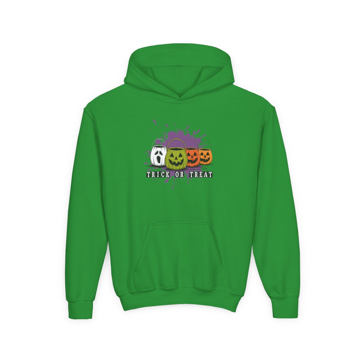 Halloween Pumpkin Trick or Treat Youth Hoodie