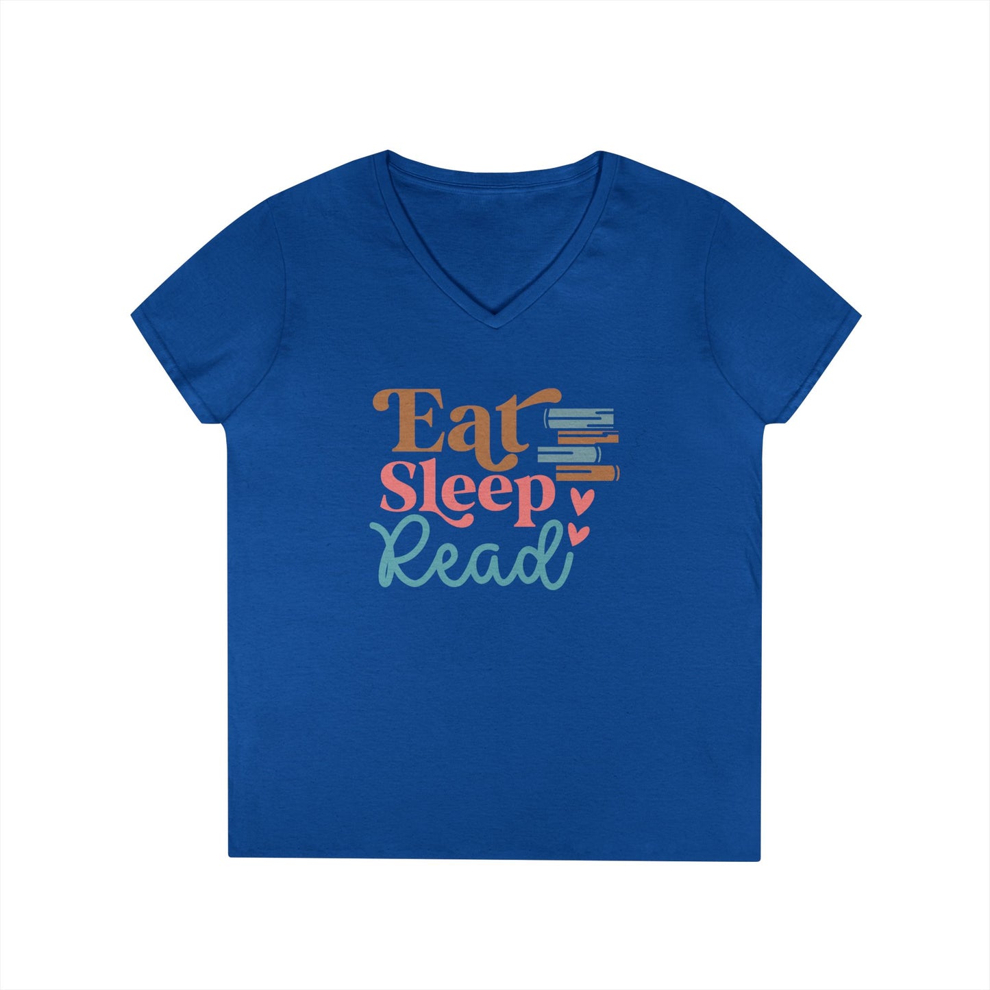 Eat Sleep Read Women's V-Neck T-Shirt