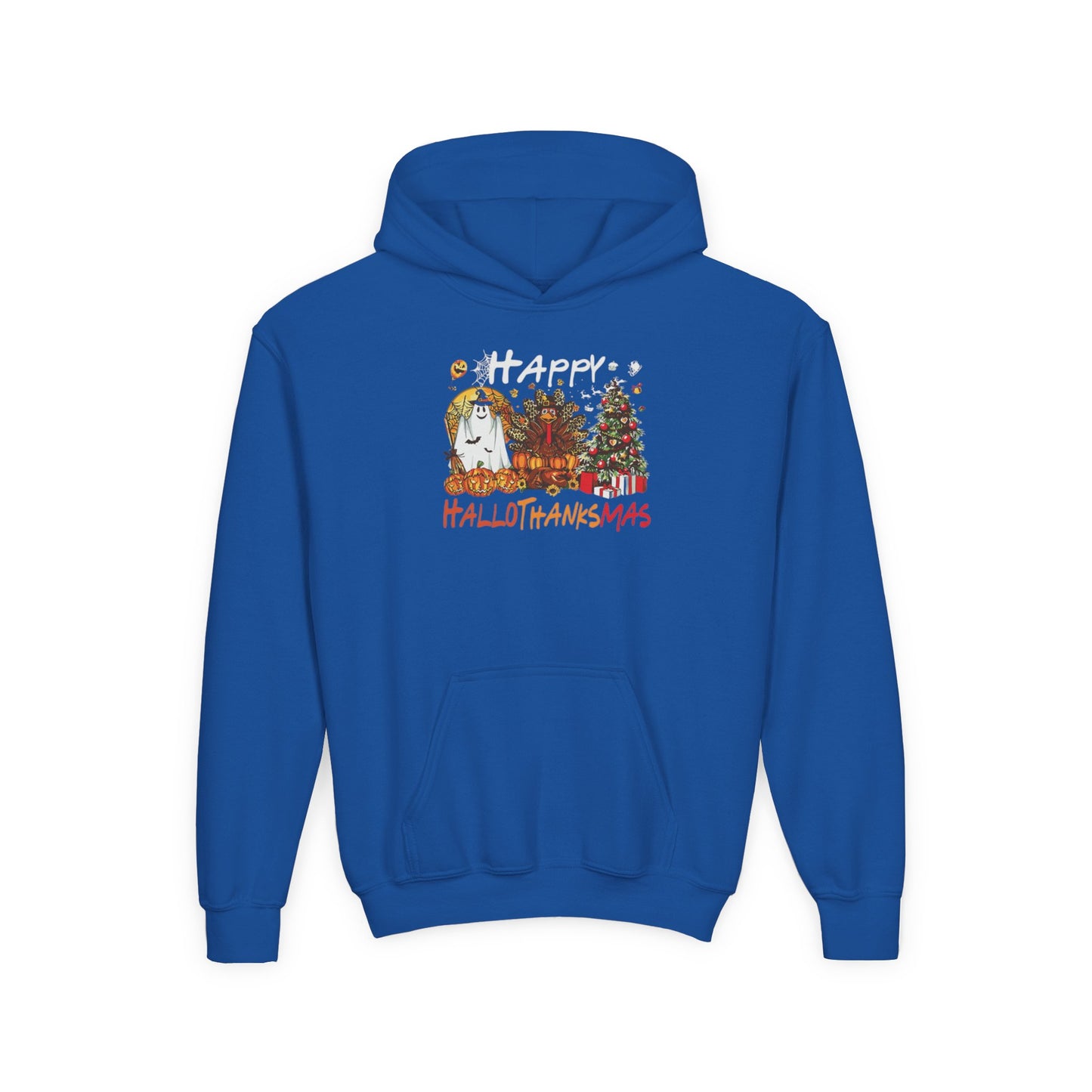 Happy Hallothanksmas Characters Youth Hoodie