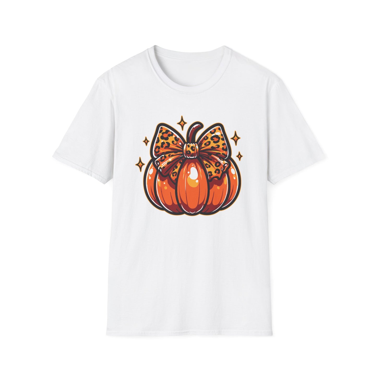 Leopard Pumpkin Bow T-Shirt