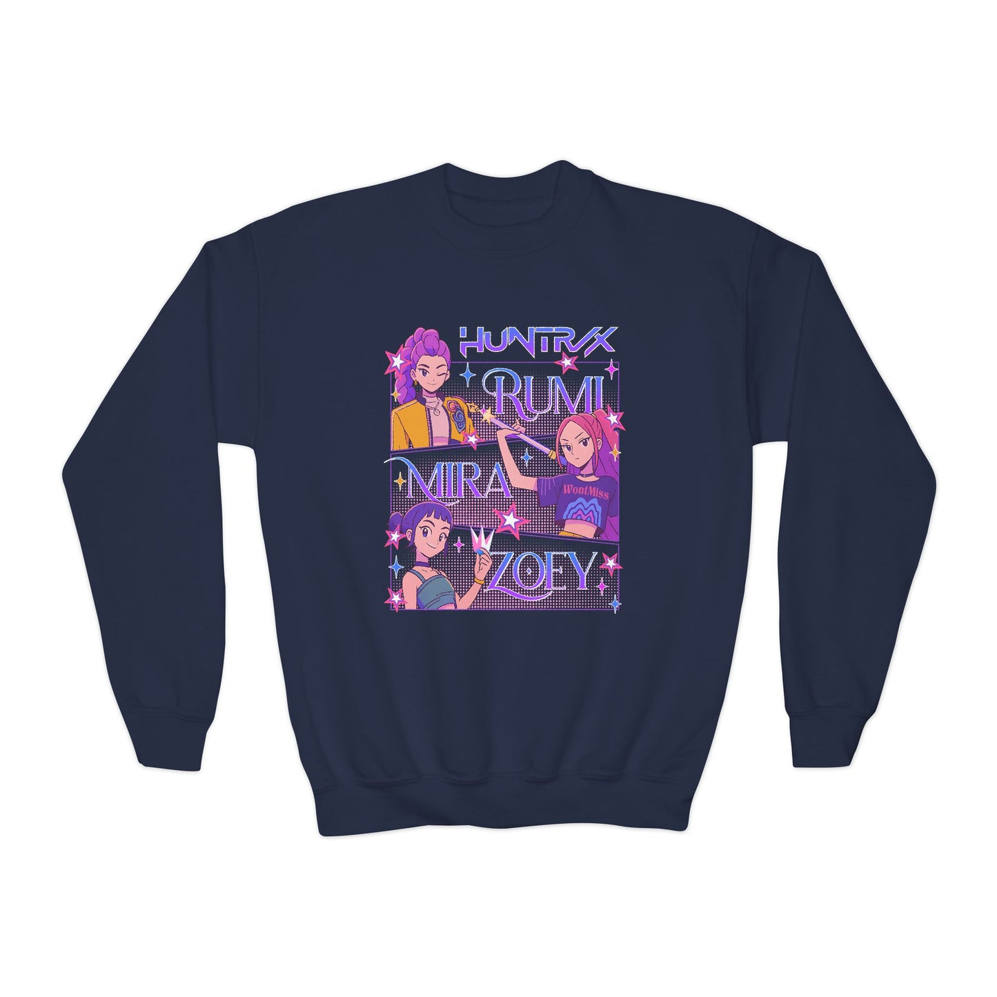 Kpop Huntrix Girls Youth Crewneck Sweatshirt