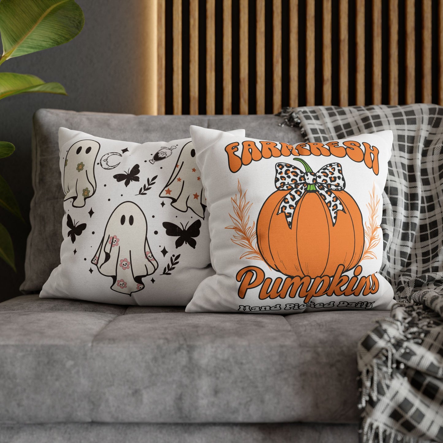 Double Sided Fall/Halloween Decorative Pillowcase