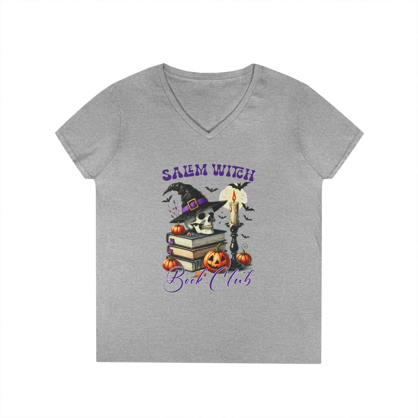 Salem Witch Book Club V-Neck T-Shirt -