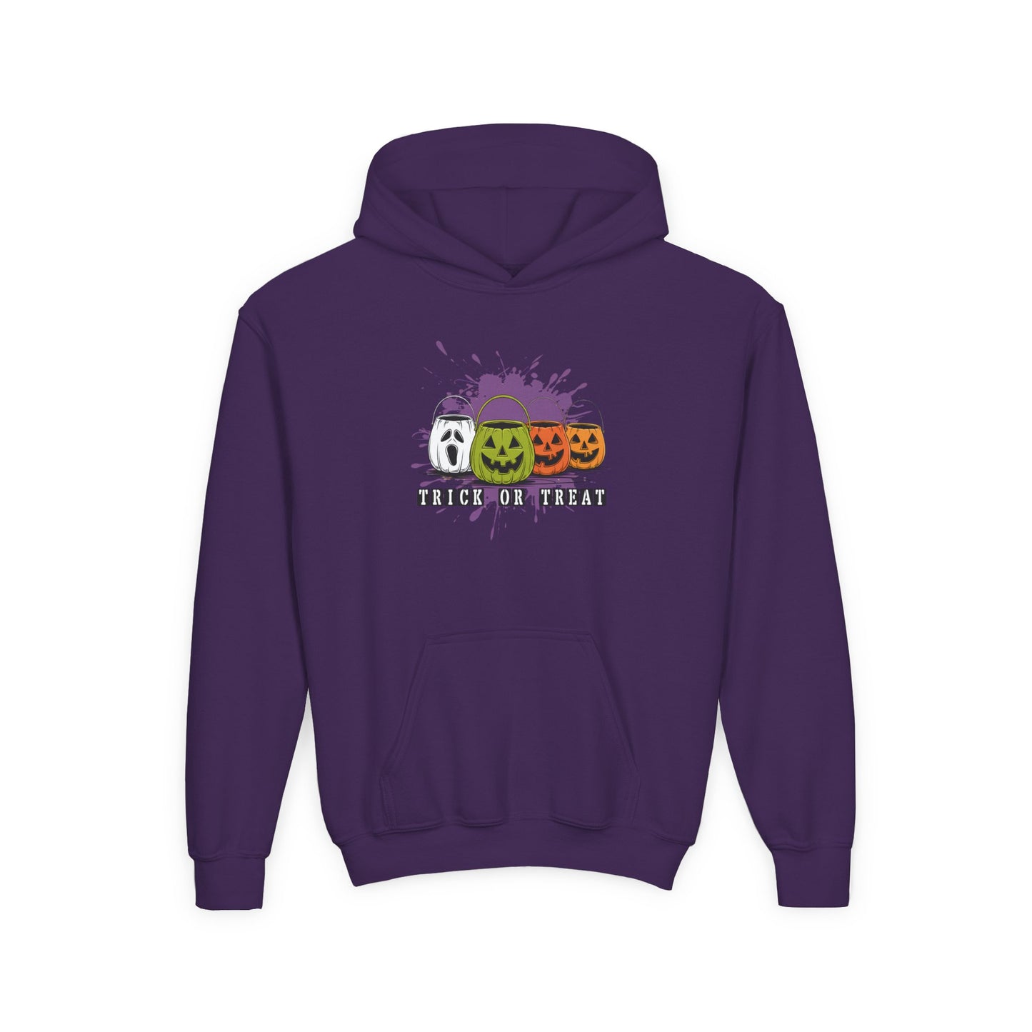Halloween Pumpkin Trick or Treat Youth Hoodie