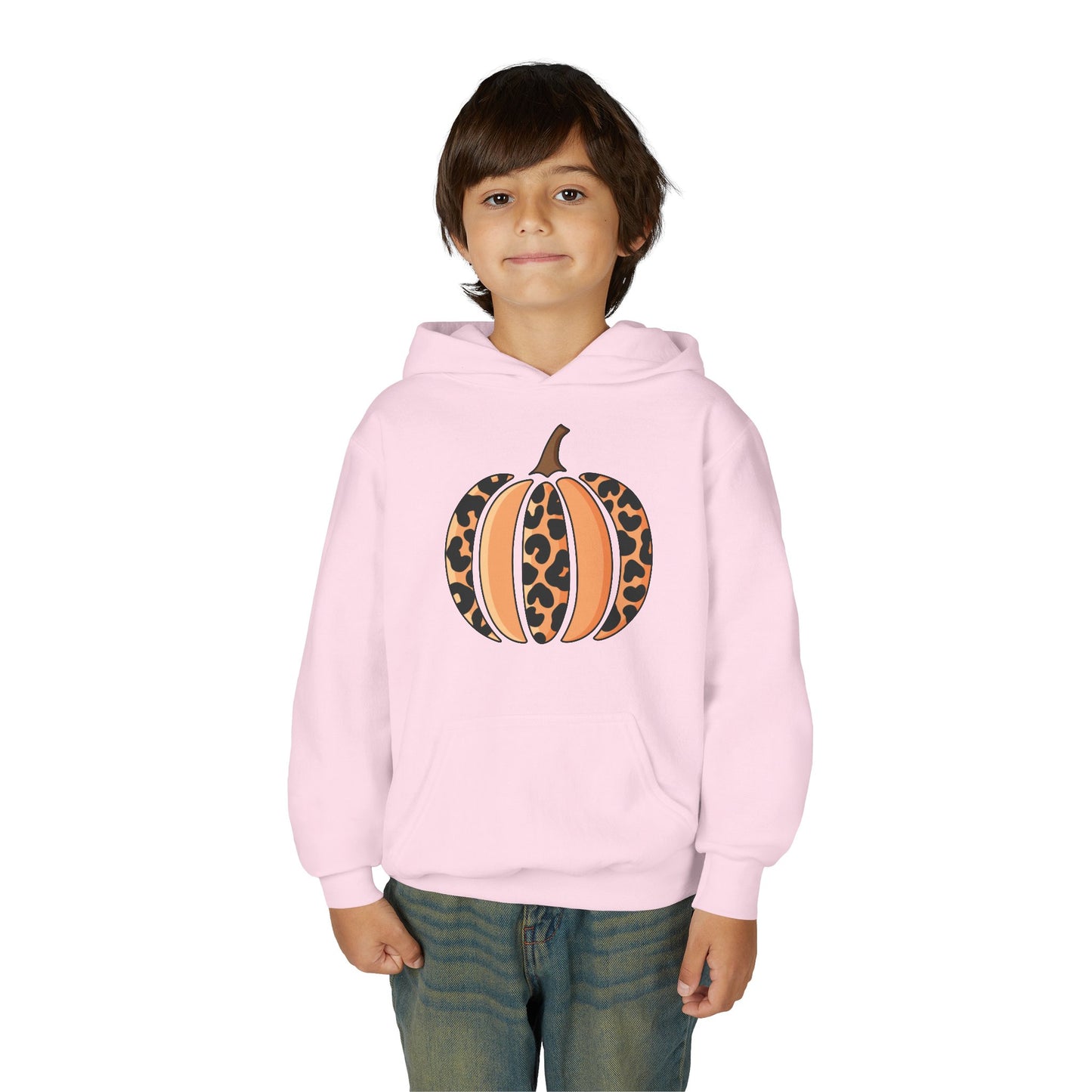 Leopard Print Pumpkin Youth Hoodie
