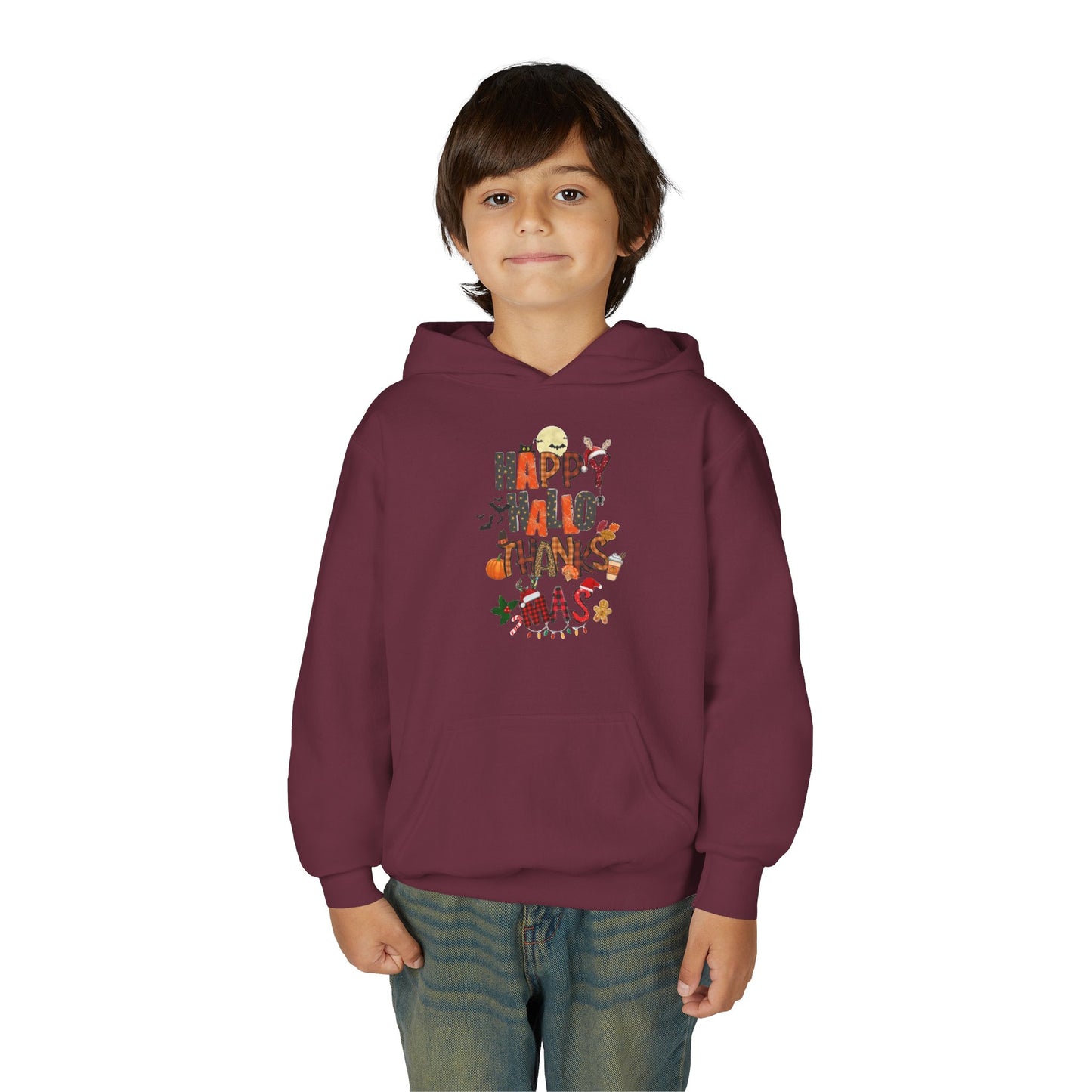 Happy Hallothanksmas Youth Hoodie