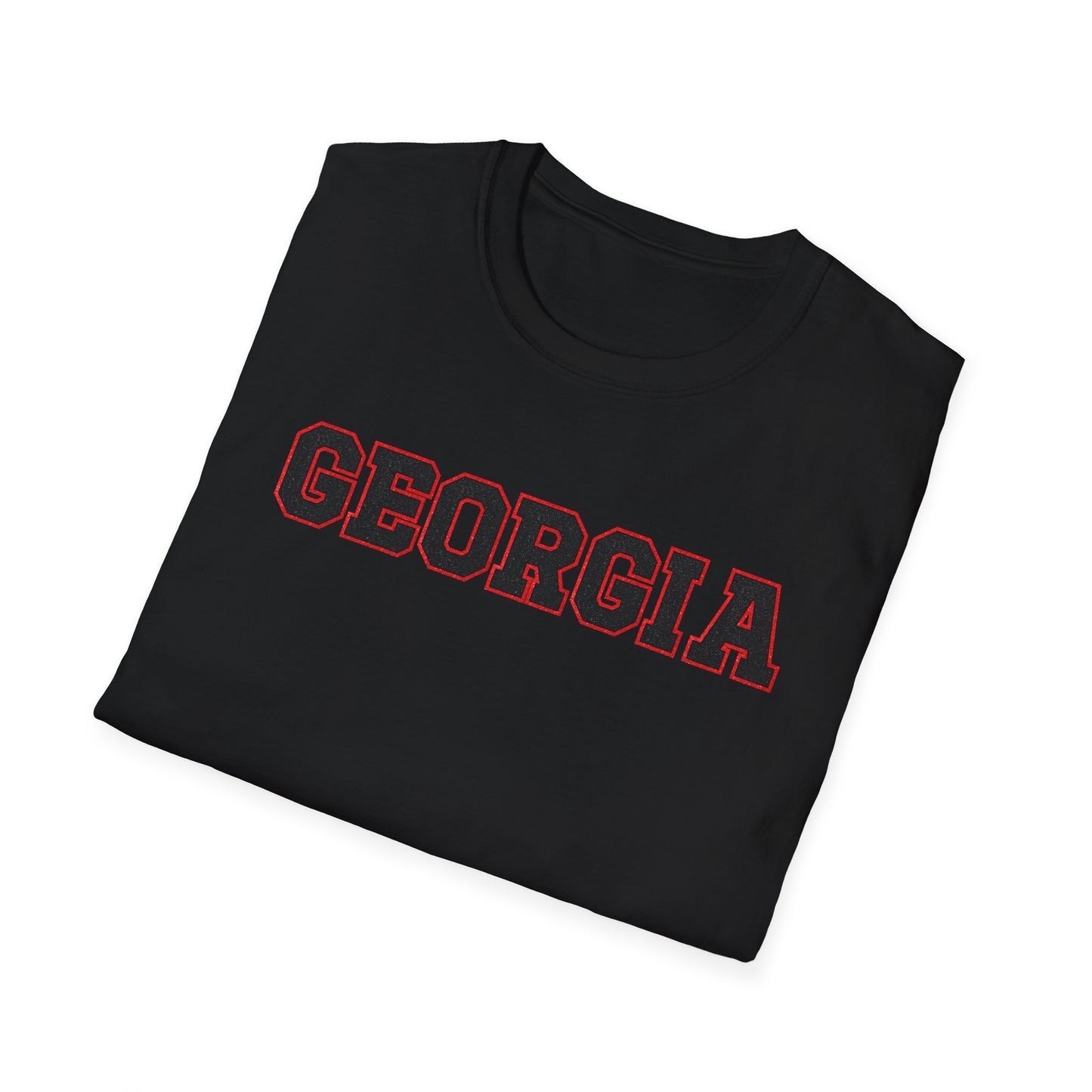 Glittery Black Georgia Softstyle T-Shirt