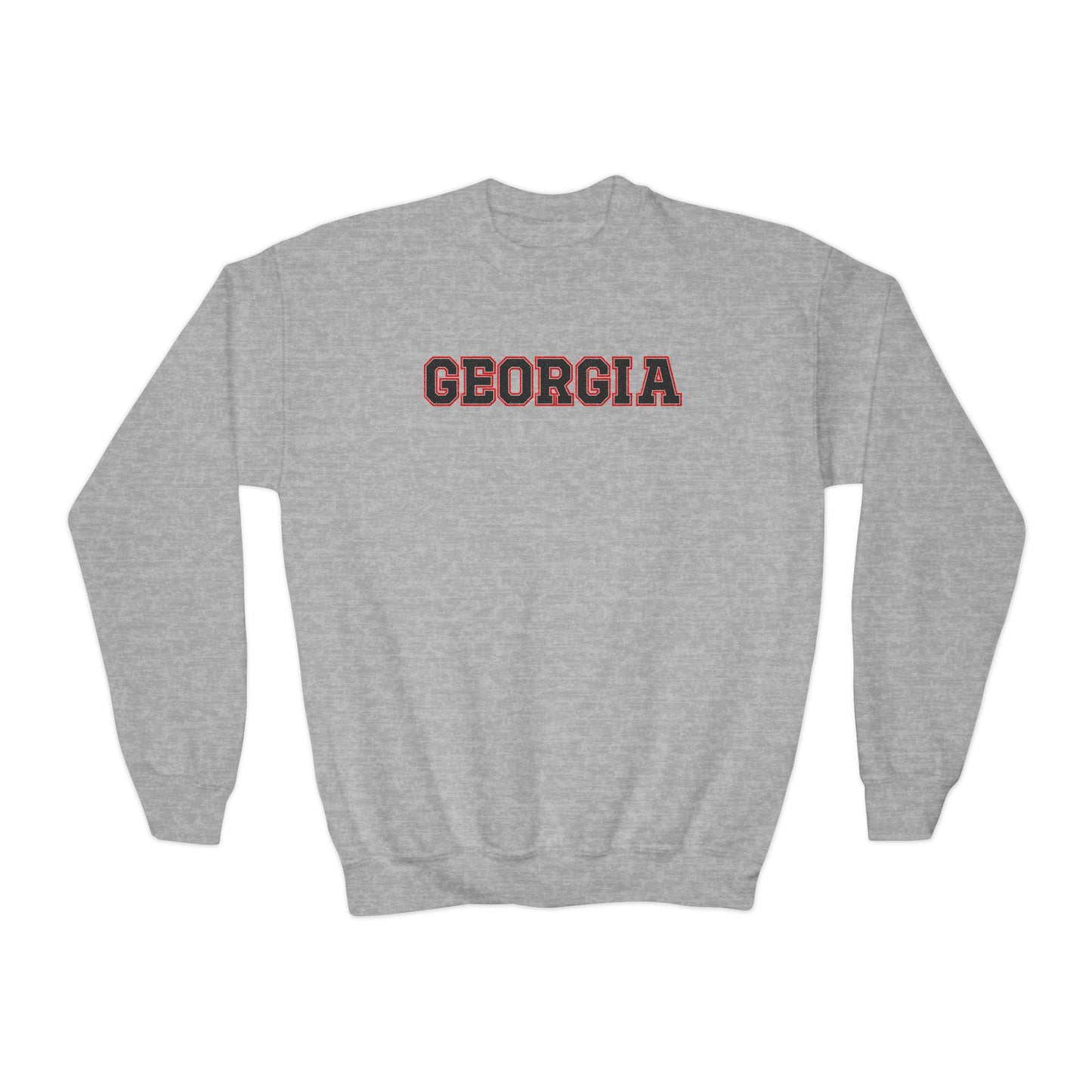 Glittery Black Georgia Youth Crewneck Sweatshirt