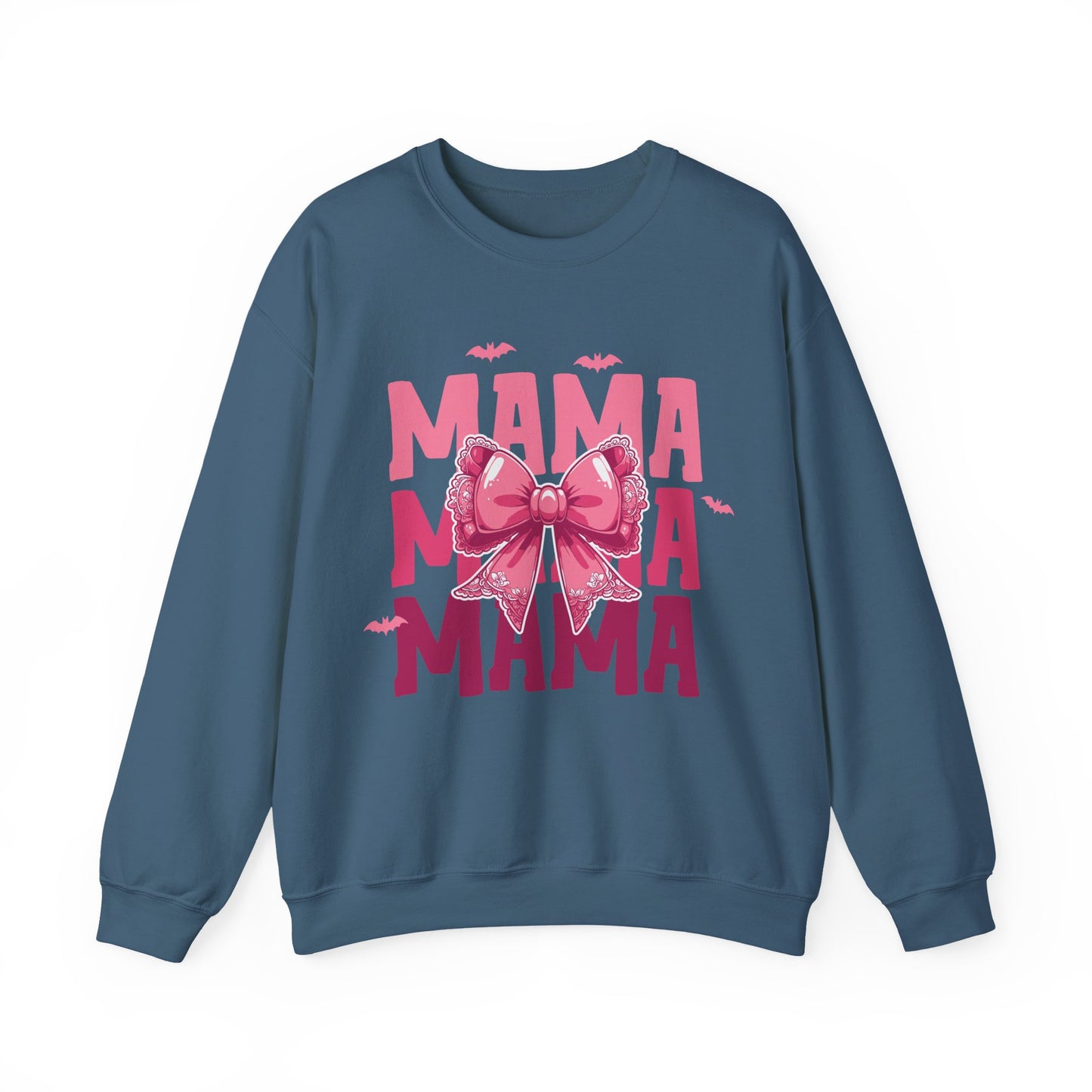 Halloween Mama With Bow Crewneck Sweatshirt