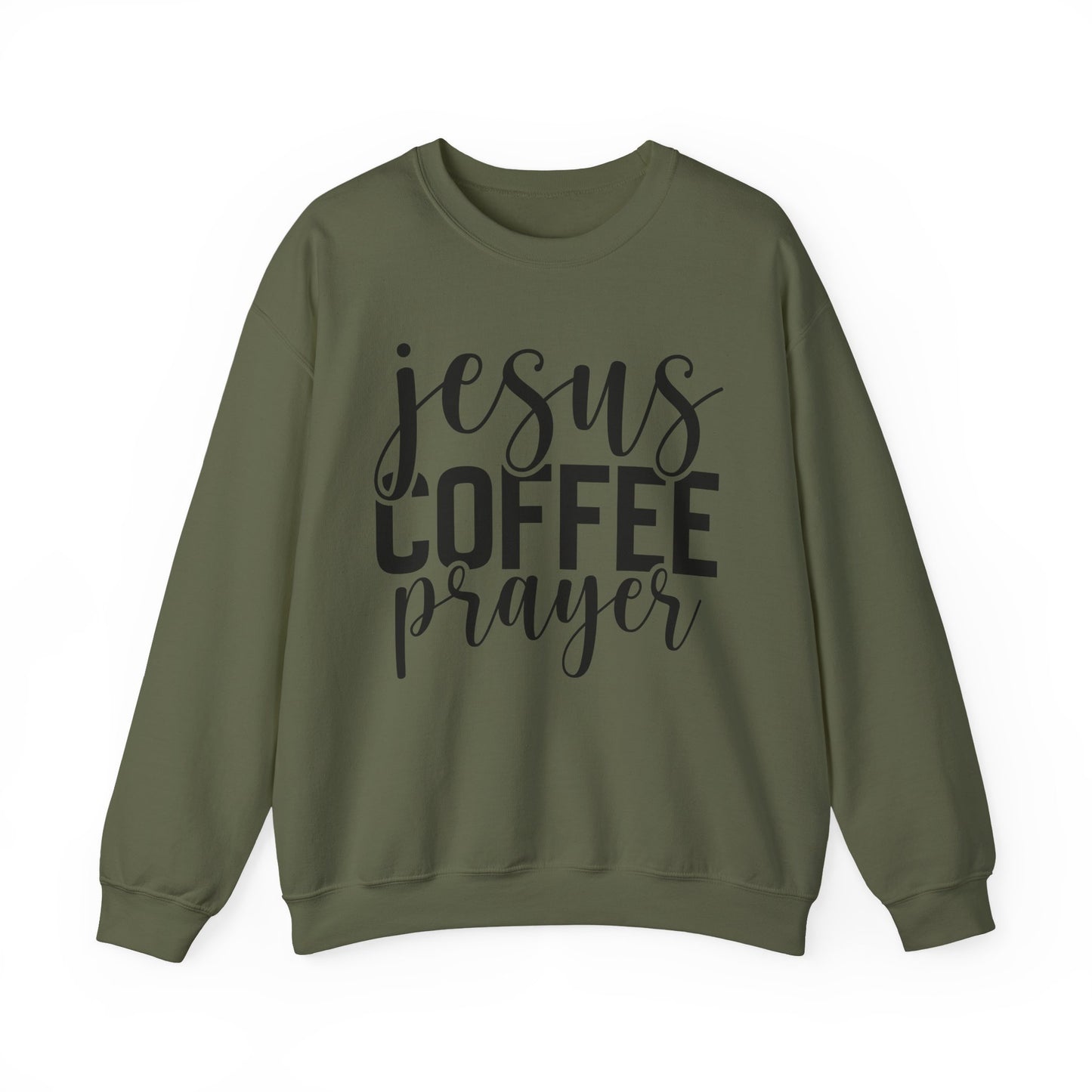 Jesus, Coffee, Prayer Crewneck Sweatshirt