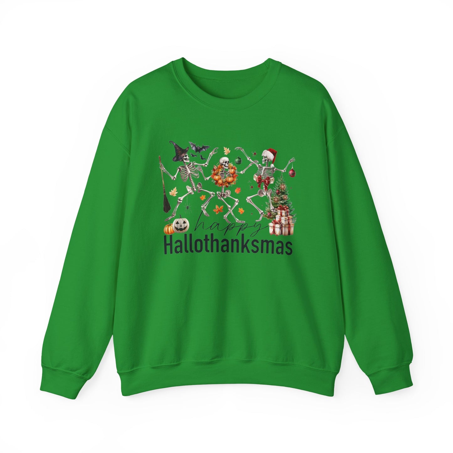 Happy Hallothanksmas Skeleton Sweatshirt